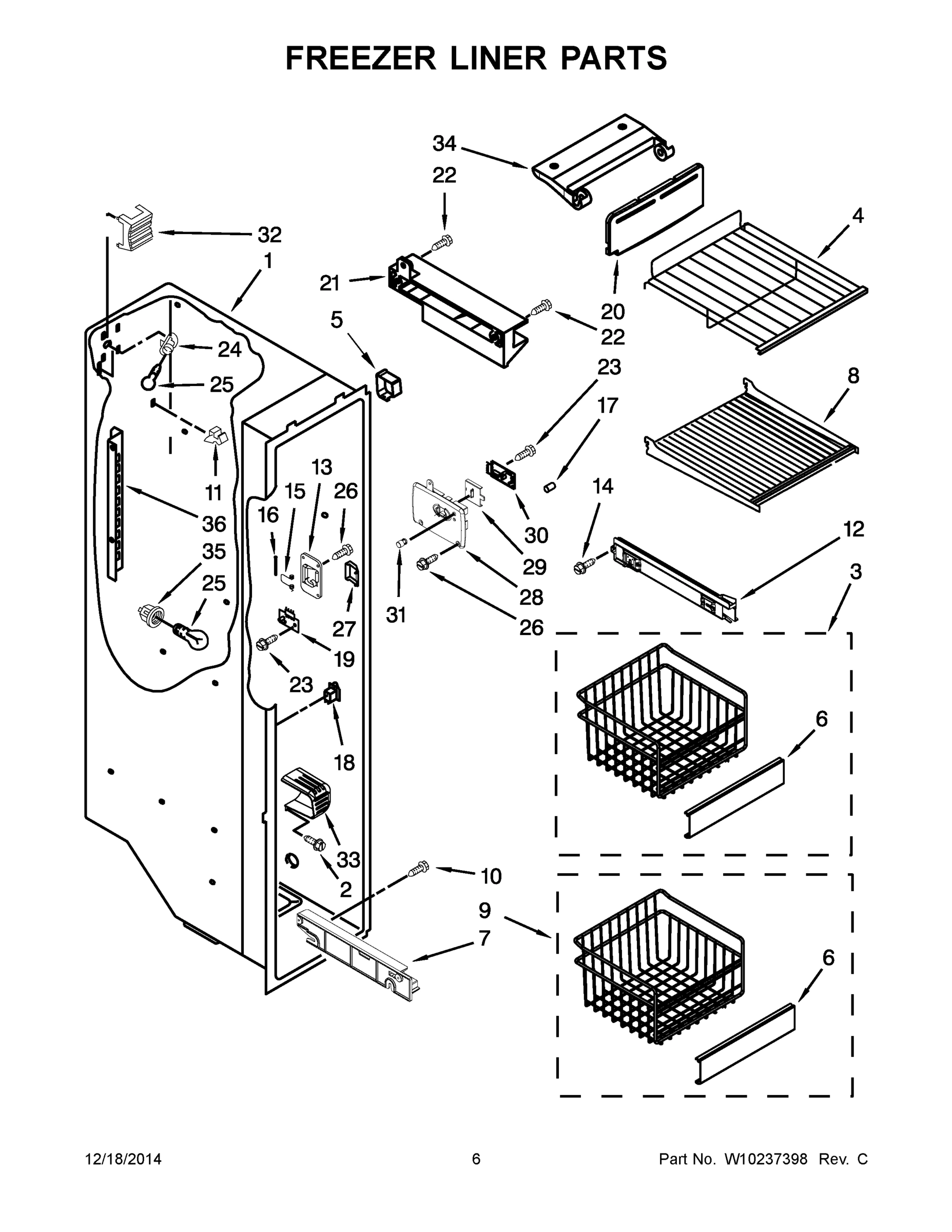 04 - FREEZER LINER PARTS