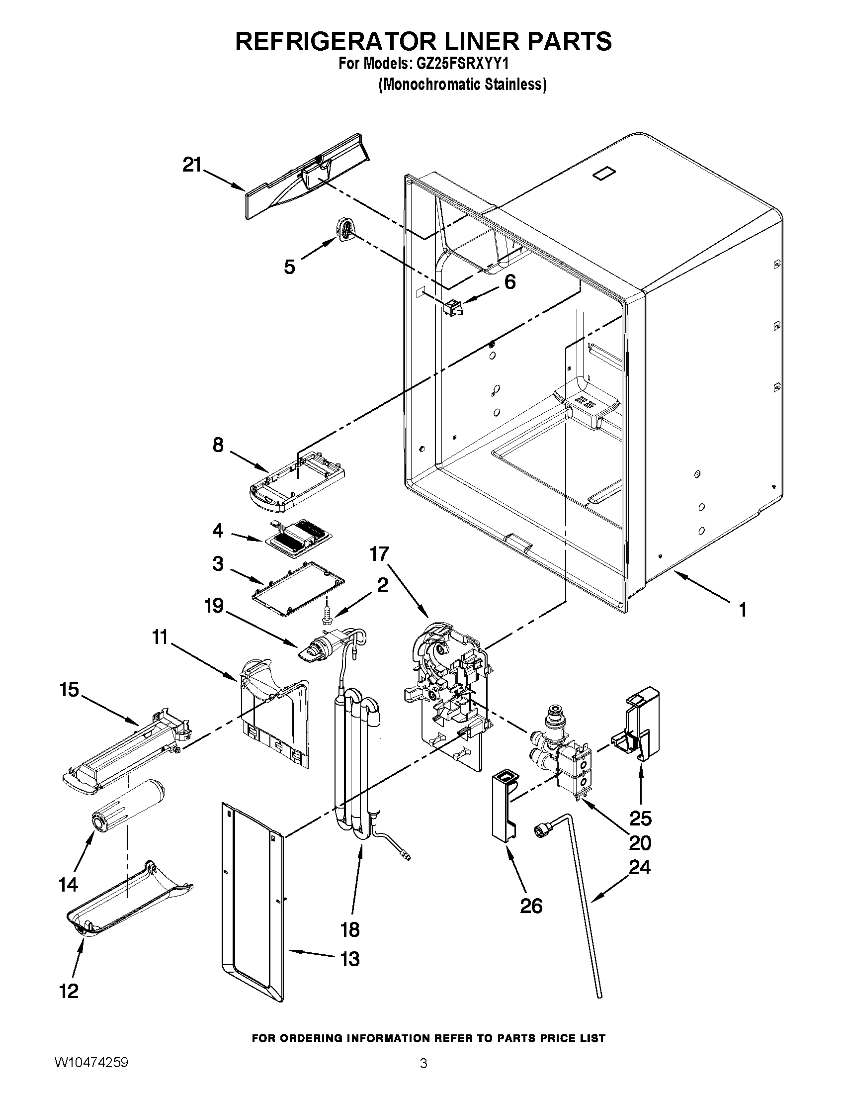 02 - REFRIGERATOR LINER PARTS