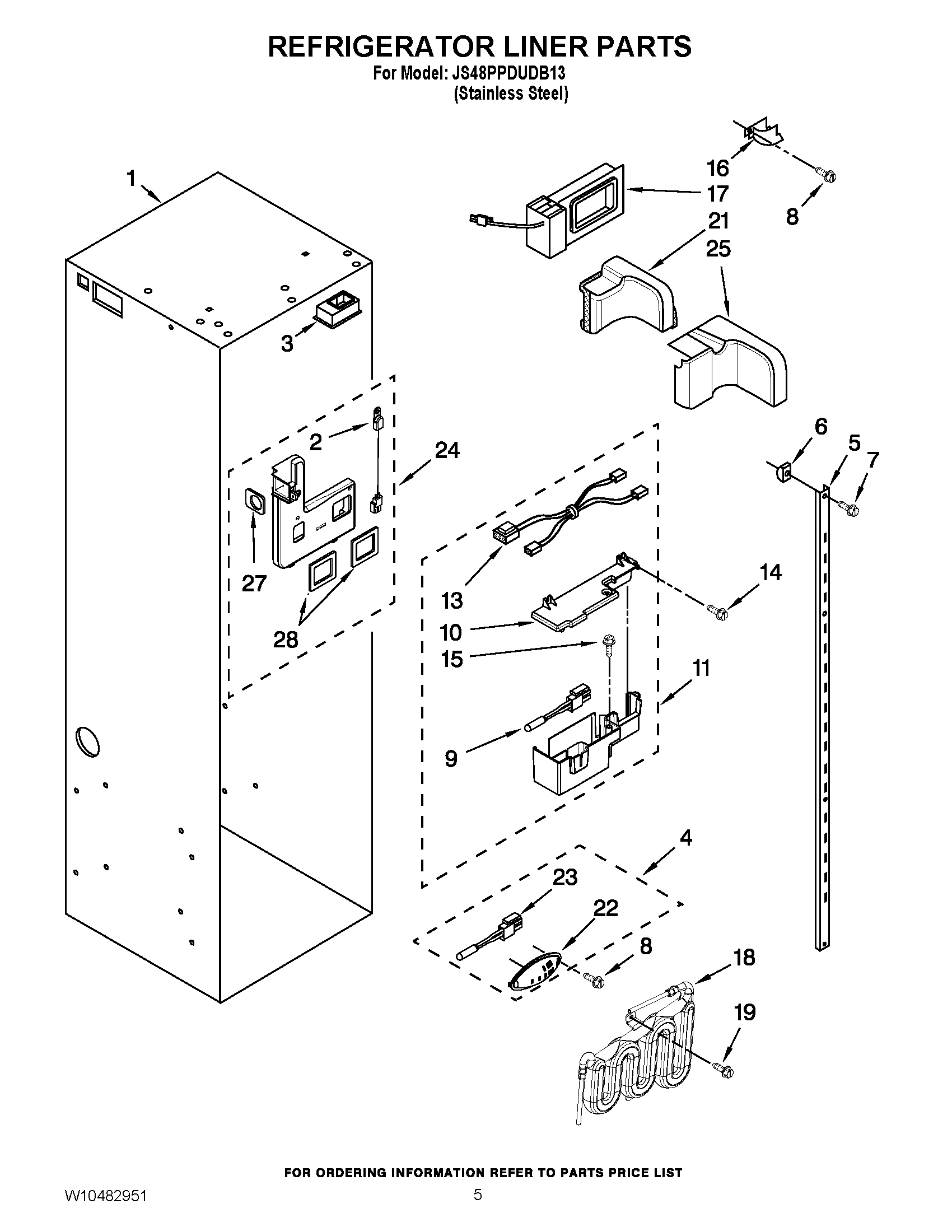 04 - REFRIGERATOR LINER PARTS