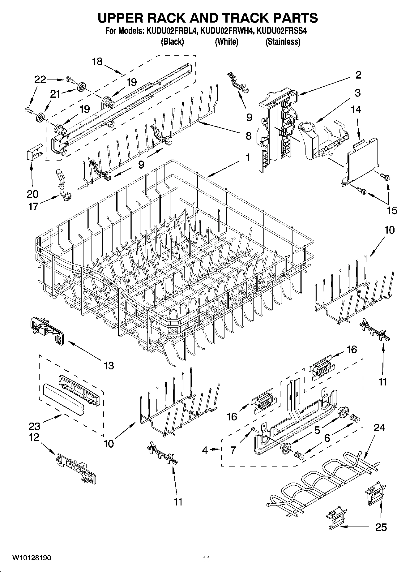 09 - UPPER RACK AND TRACK PARTS