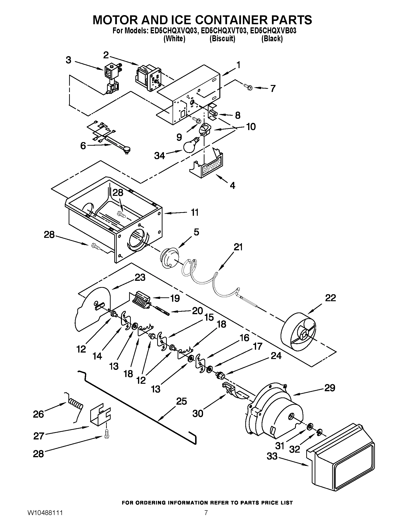 05 - MOTOR AND ICE CONTAINER PARTS