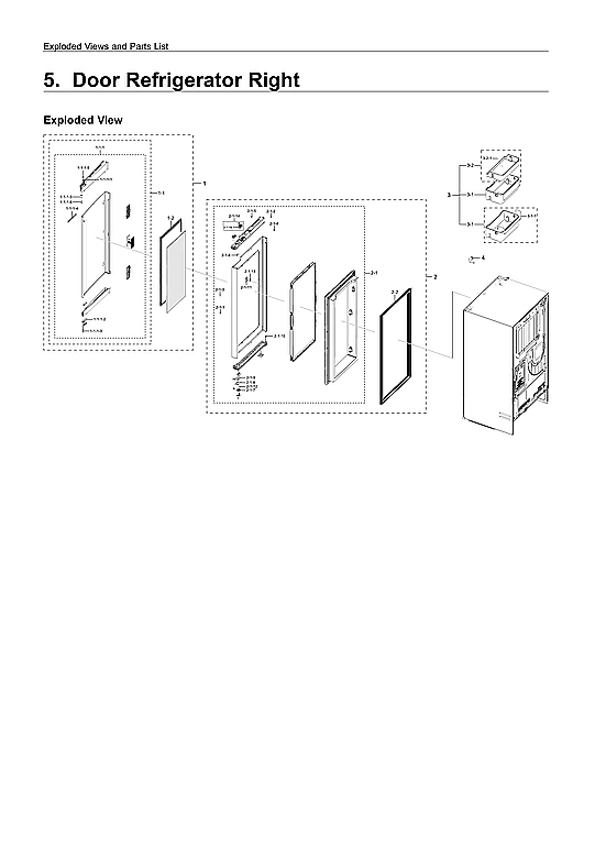 Right Refrigerator Door Parts