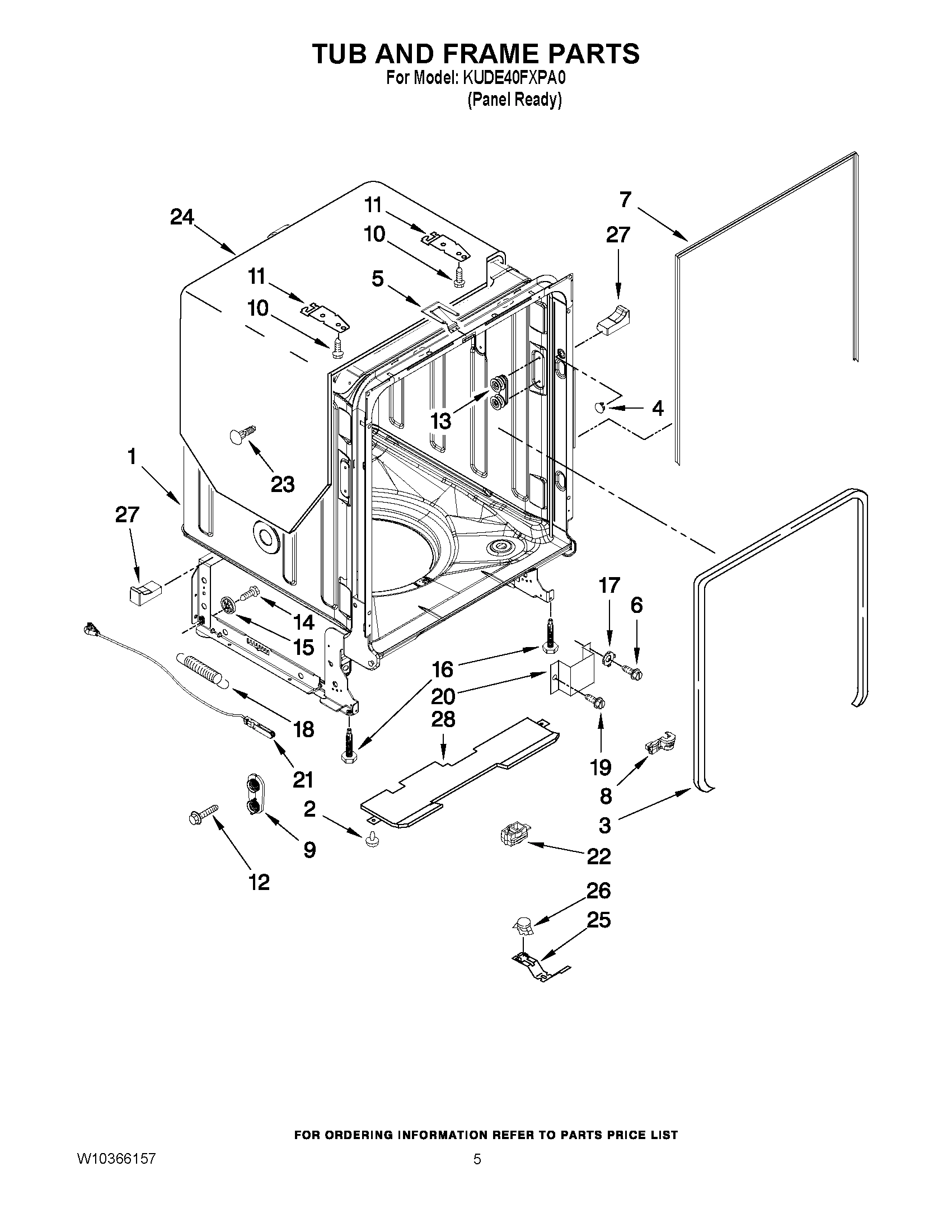 05 - TUB AND FRAME PARTS