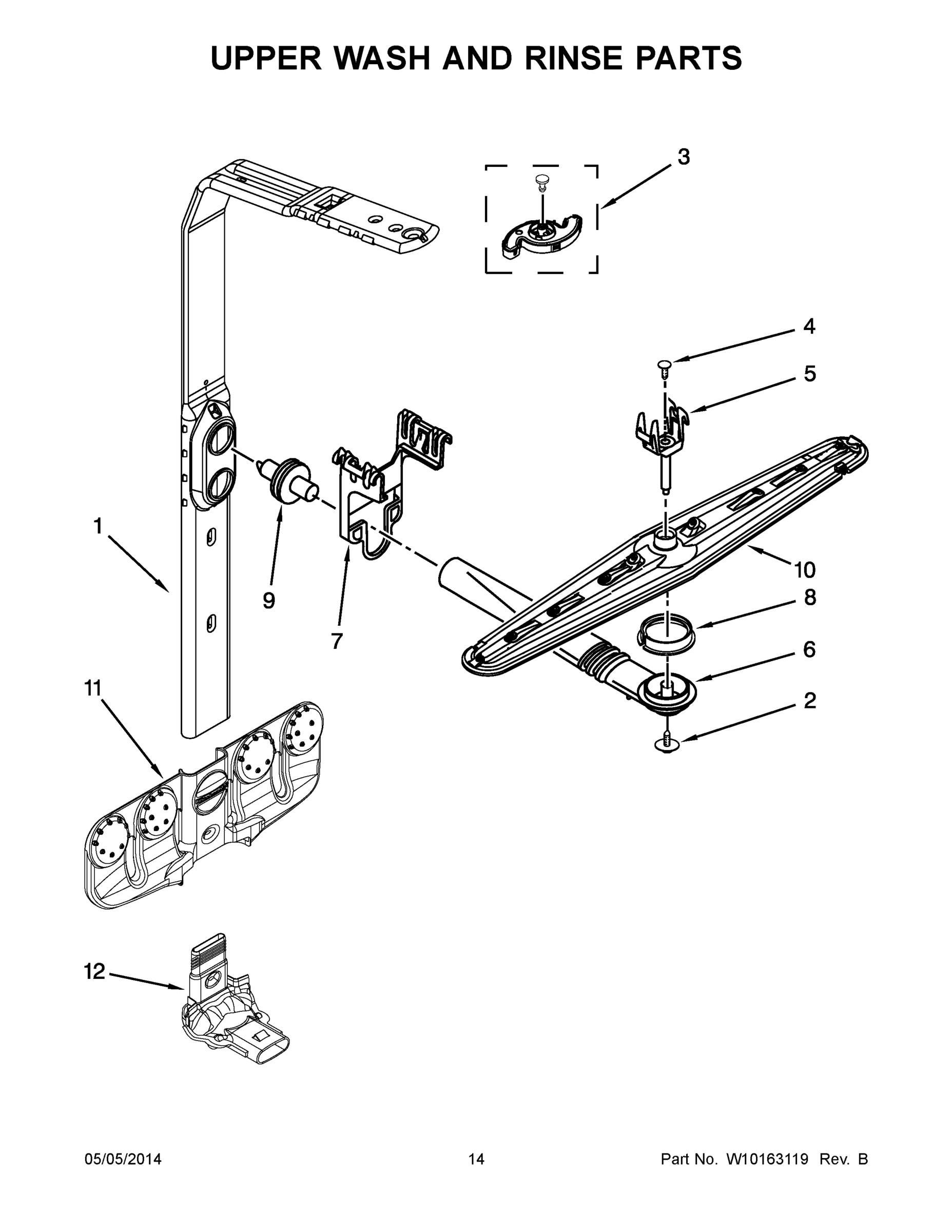 08 - UPPER WASH AND RINSE PARTS