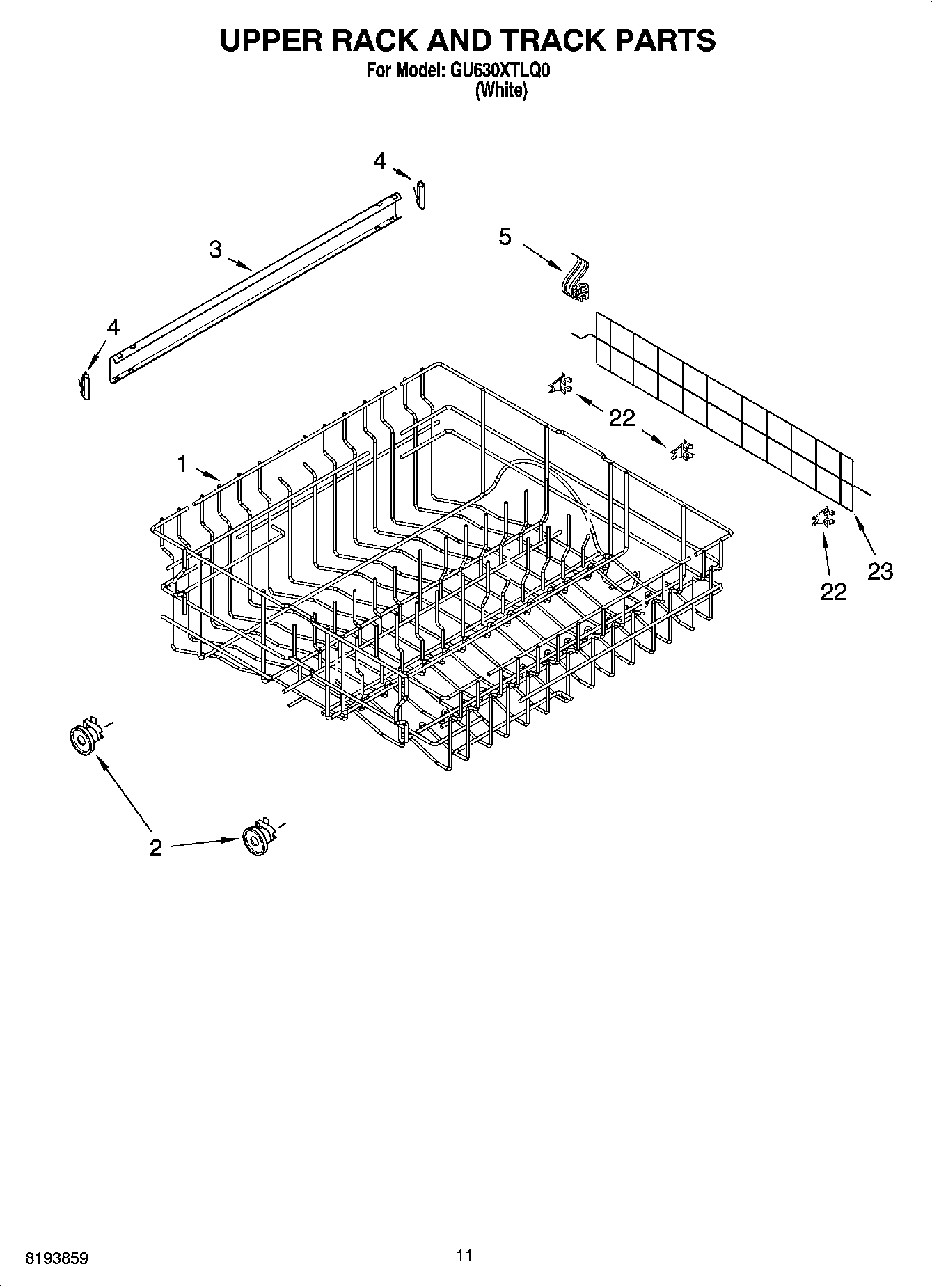 09 - UPPER RACK AND TRACK PARTS