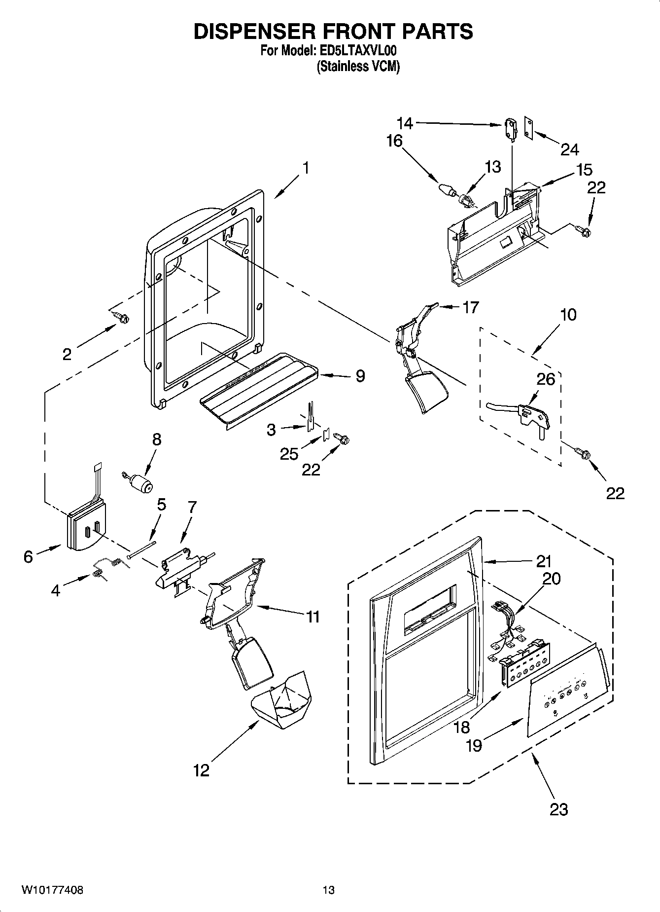 08 - DISPENSER FRONT PARTS