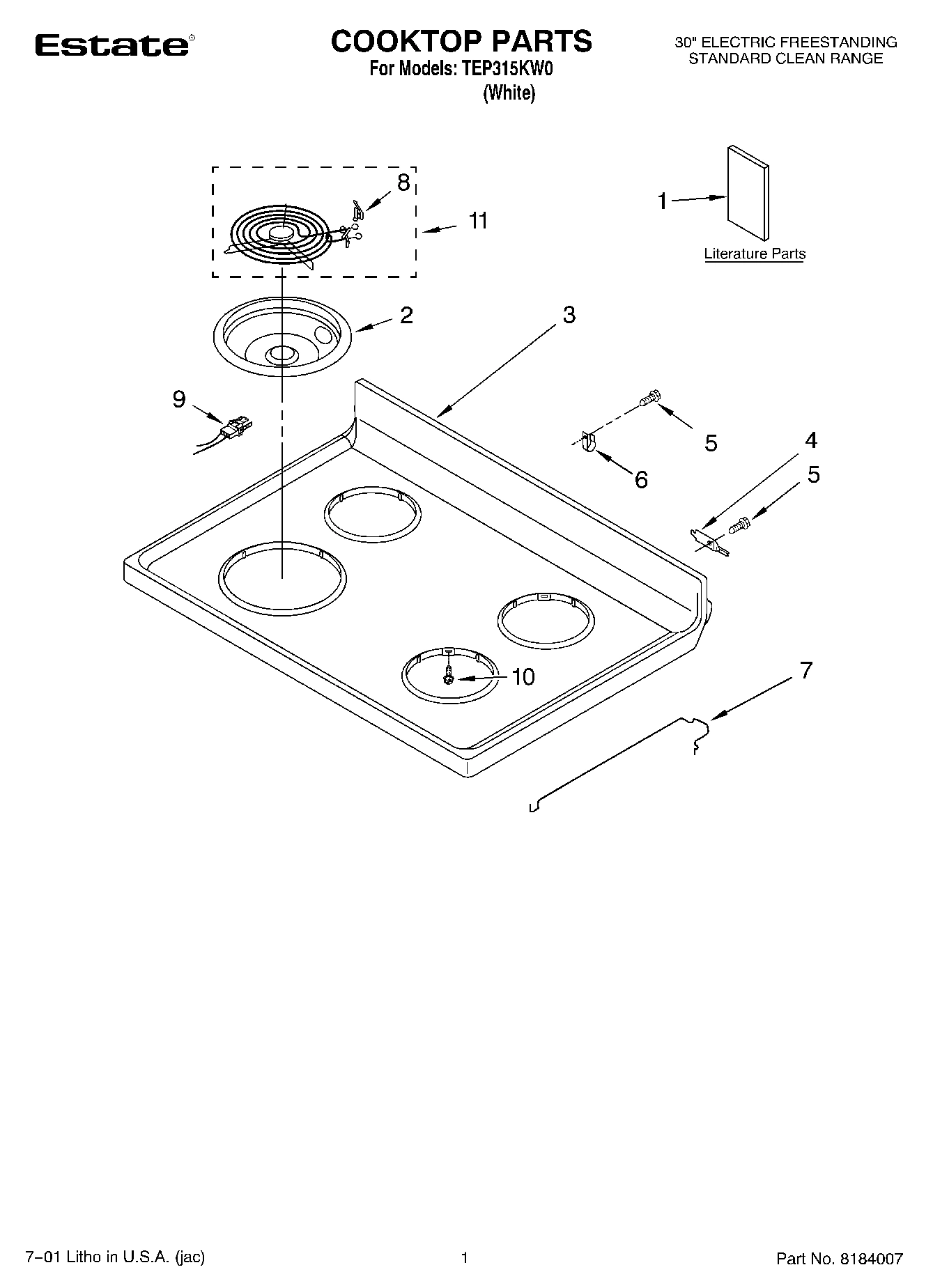01 - COOKTOP, LITERATURE