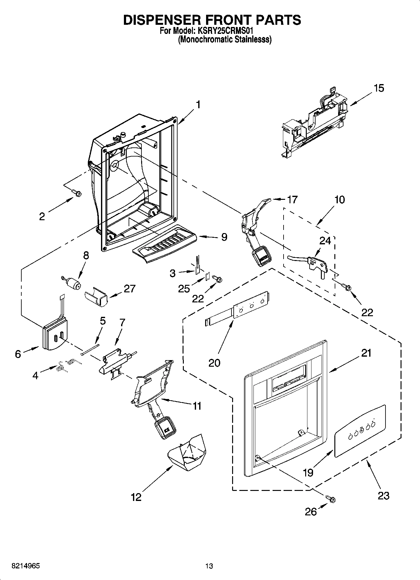 08 - DISPENSER FRONT PARTS