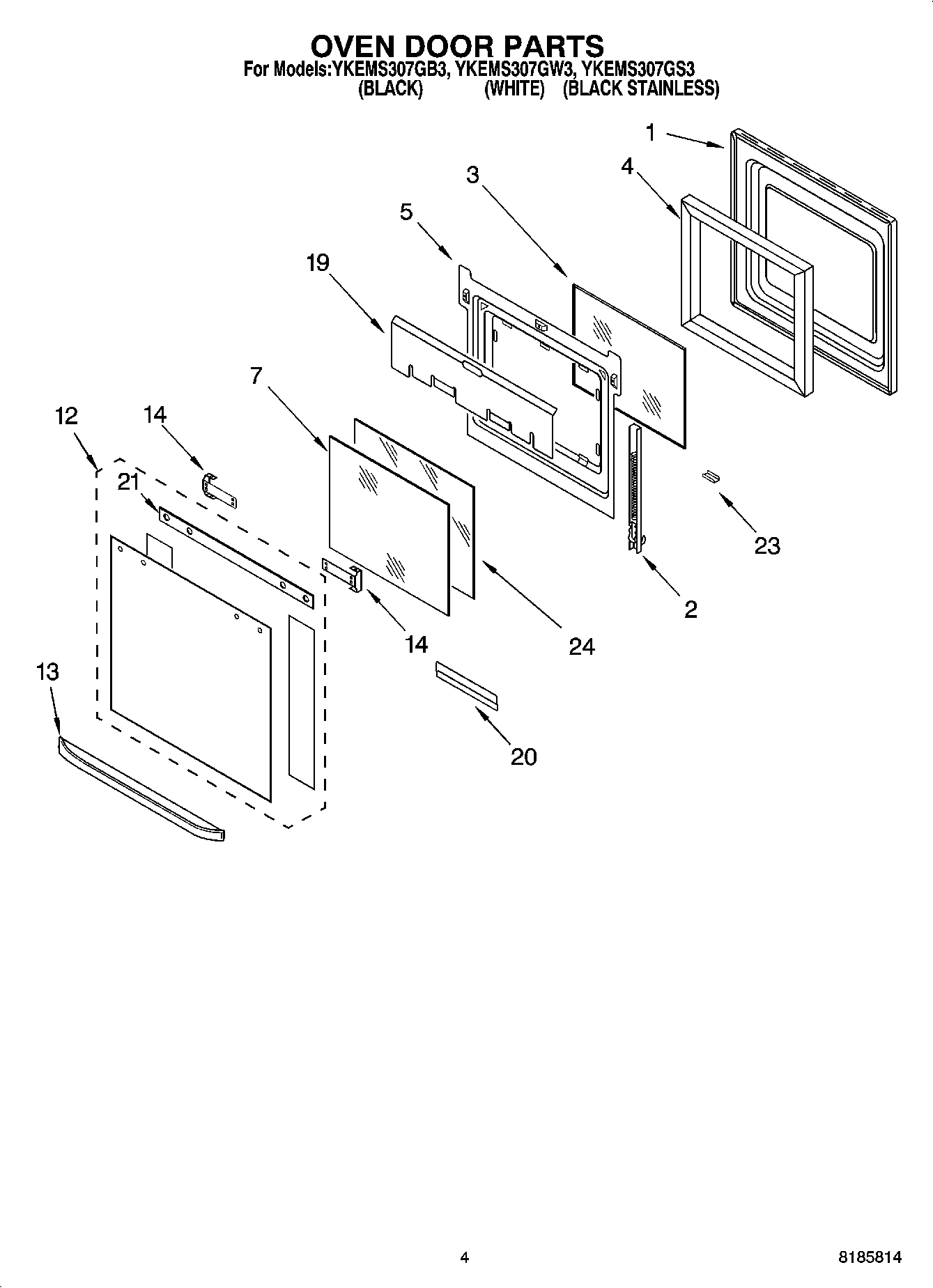 03 - OVEN DOOR PARTS