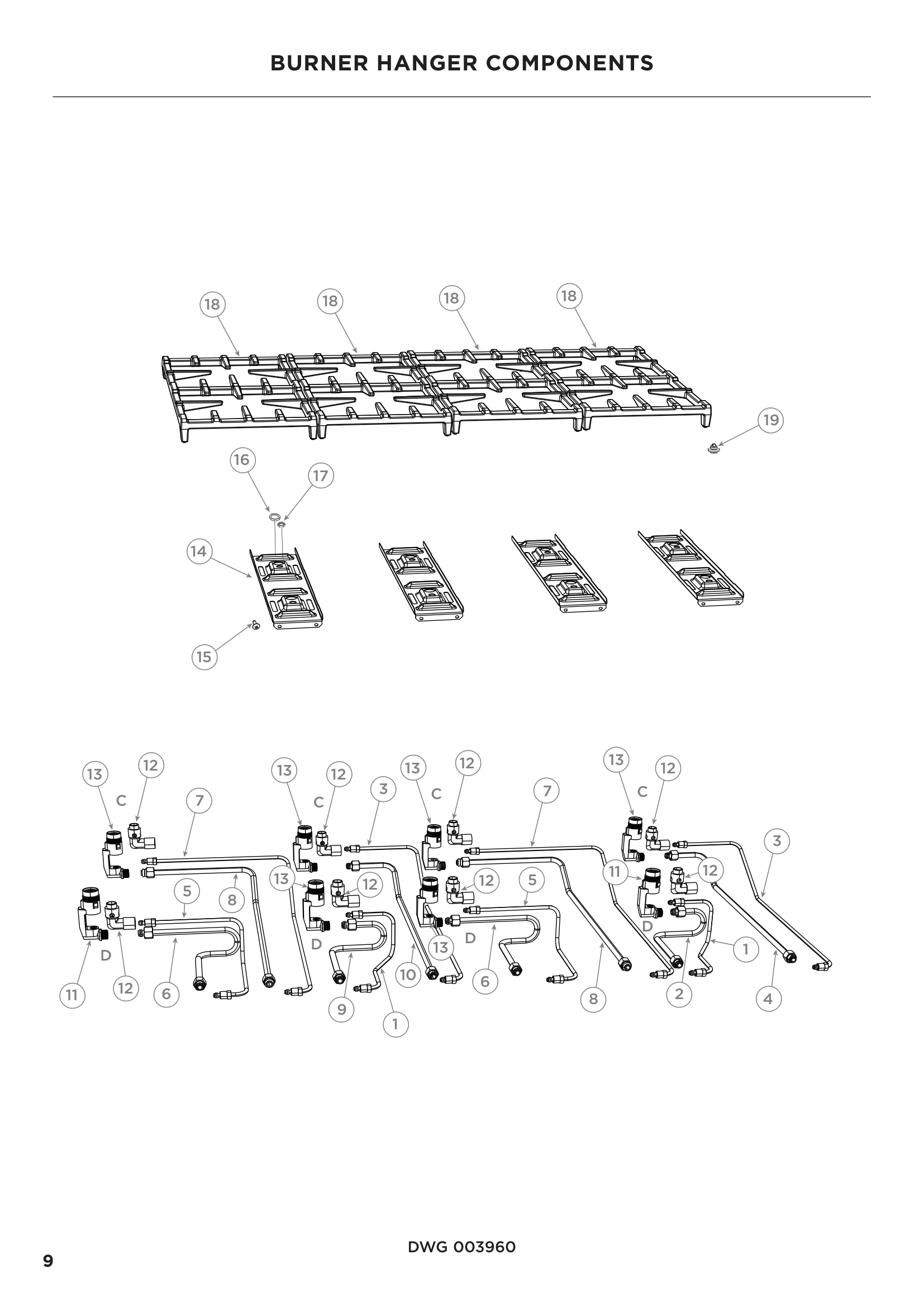 BURNER HANGER COMPONENTS