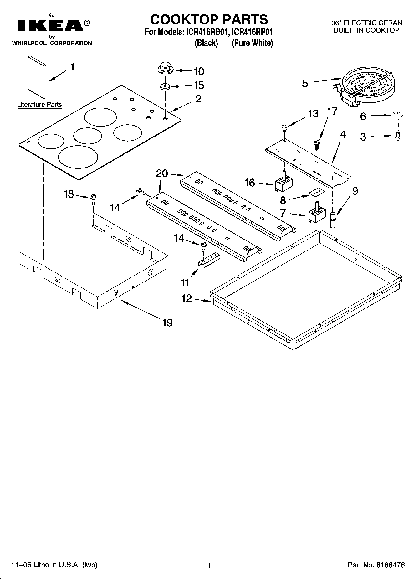 01 - COOKTOP PARTS