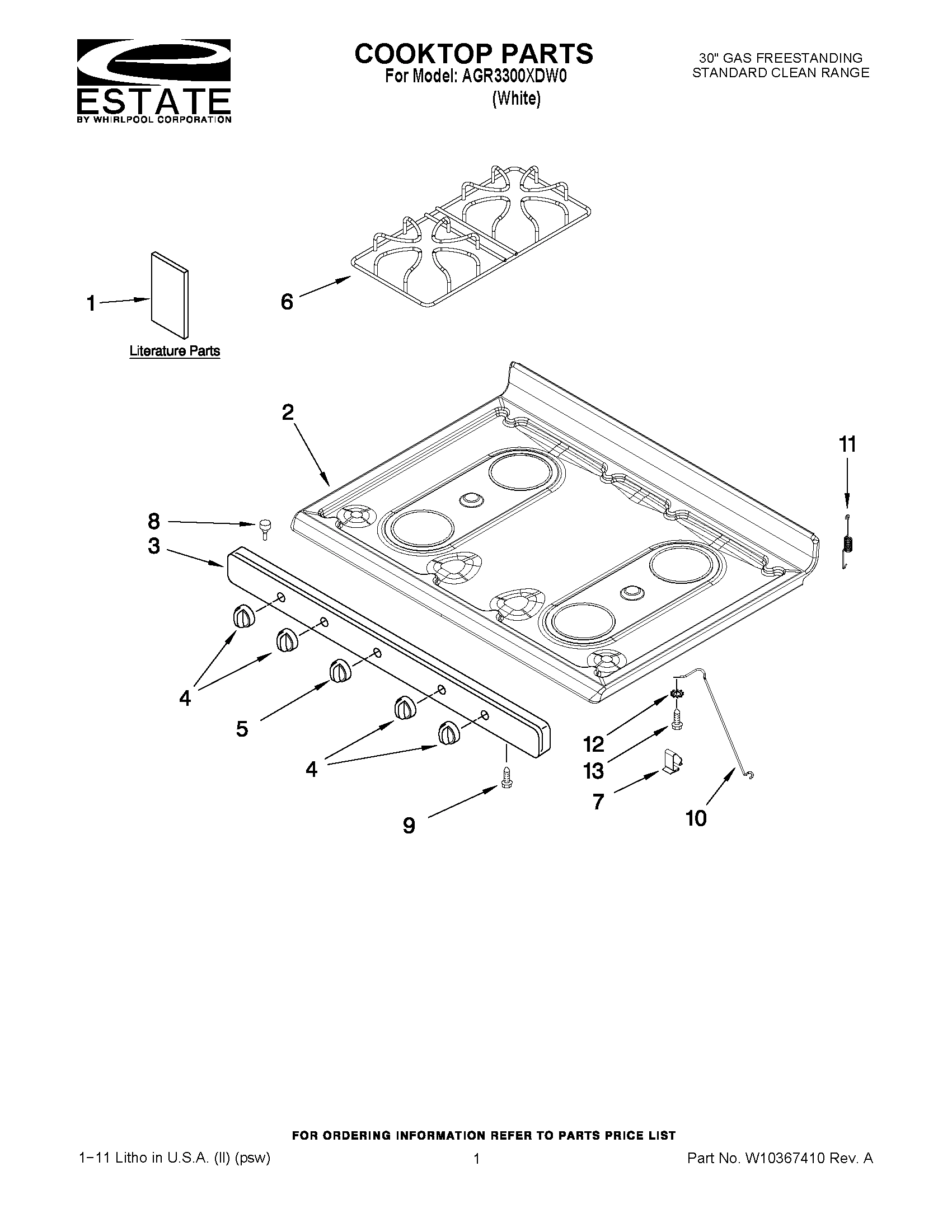 01 - COOKTOP PARTS