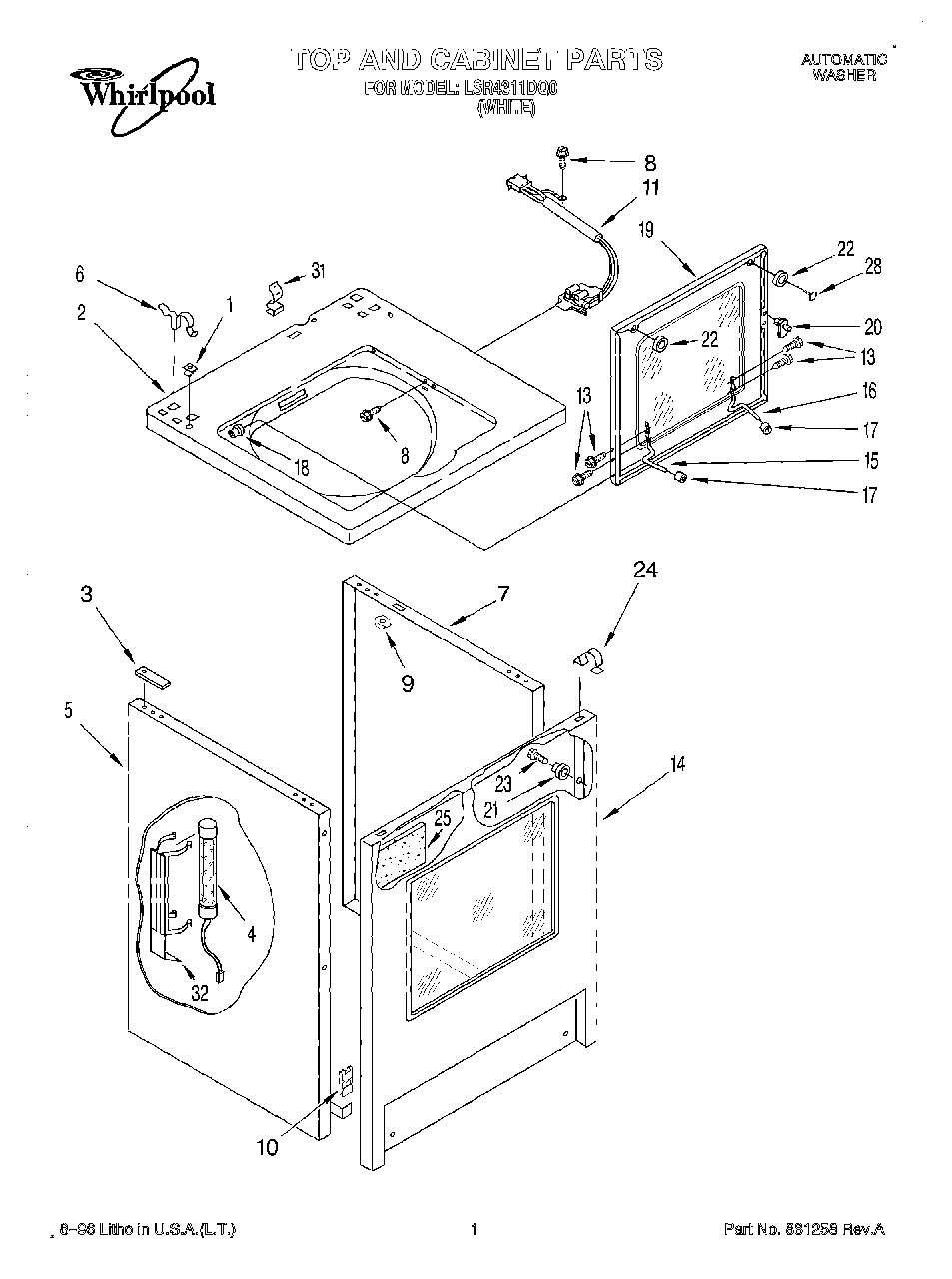 01 - TOP AND CABINET, LIT/OPTIONAL