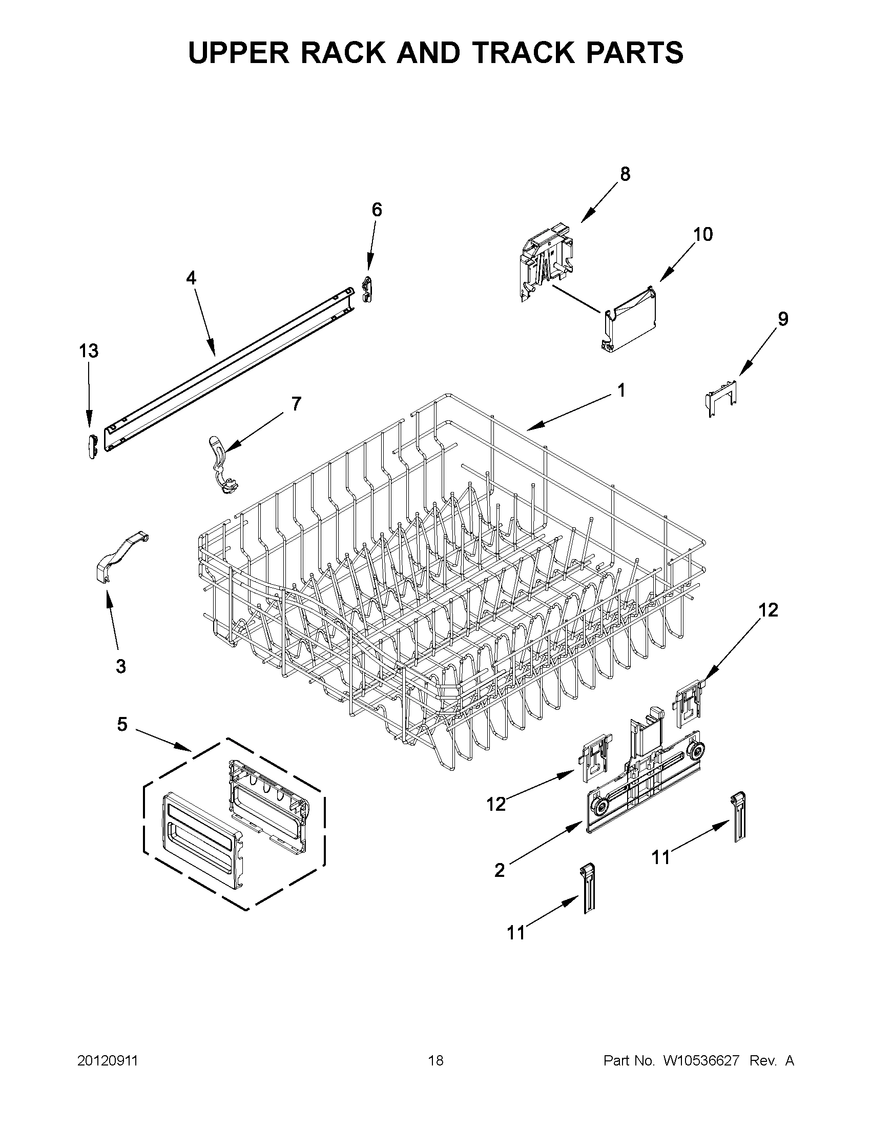 09 - UPPER RACK AND TRACK PARTS