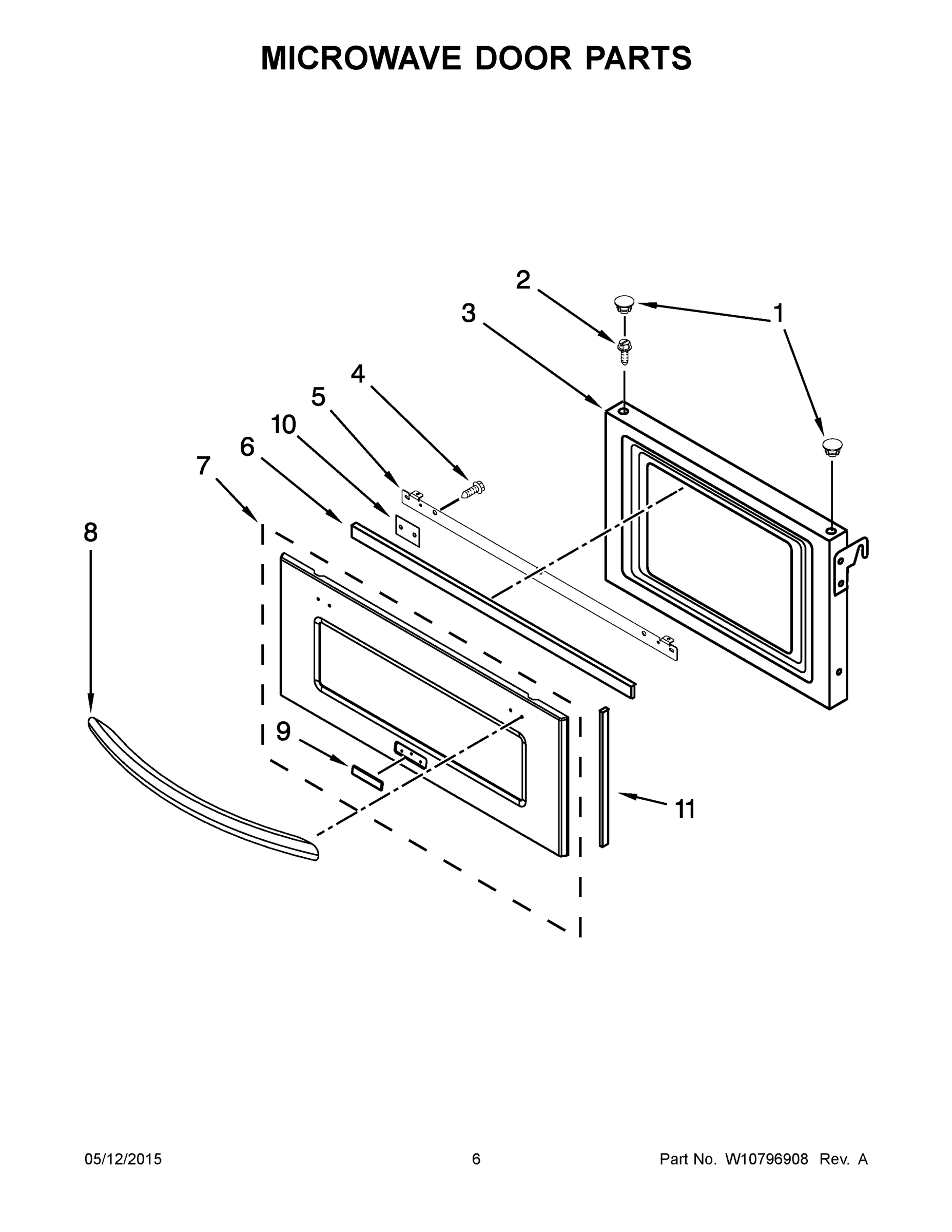04 - MICROWAVE DOOR PARTS