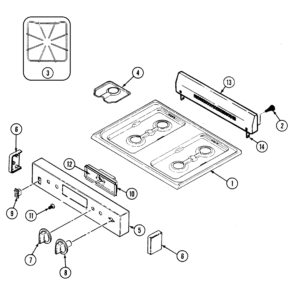 02 - CONTROL PANEL/TOP ASSEMBLY