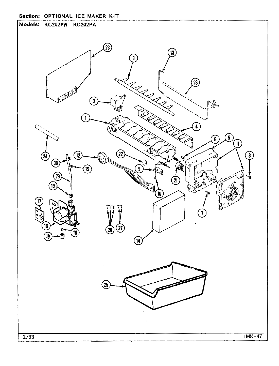 03 - OPTIONAL ICE MAKER KIT
