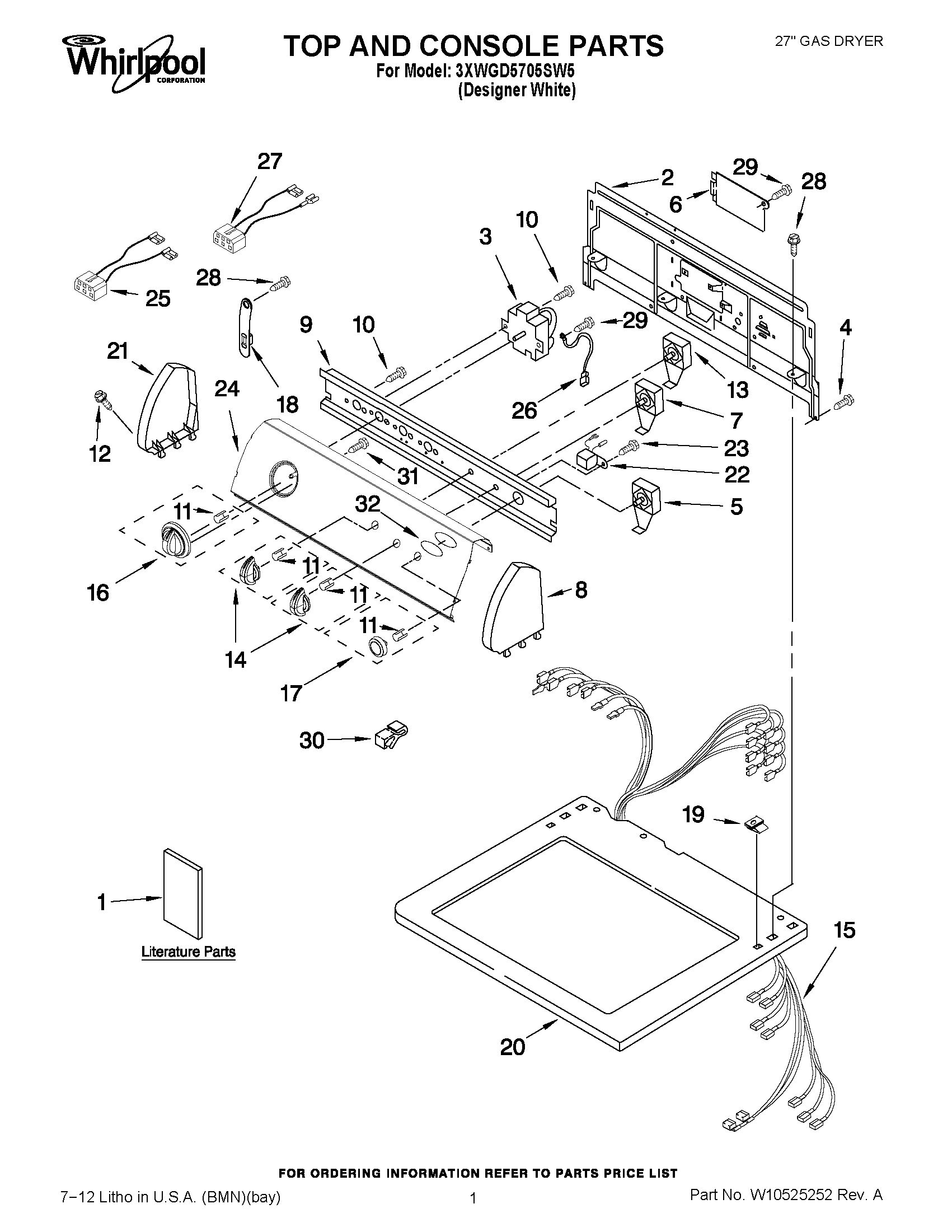 01 - TOP AND CONSOLE PARTS