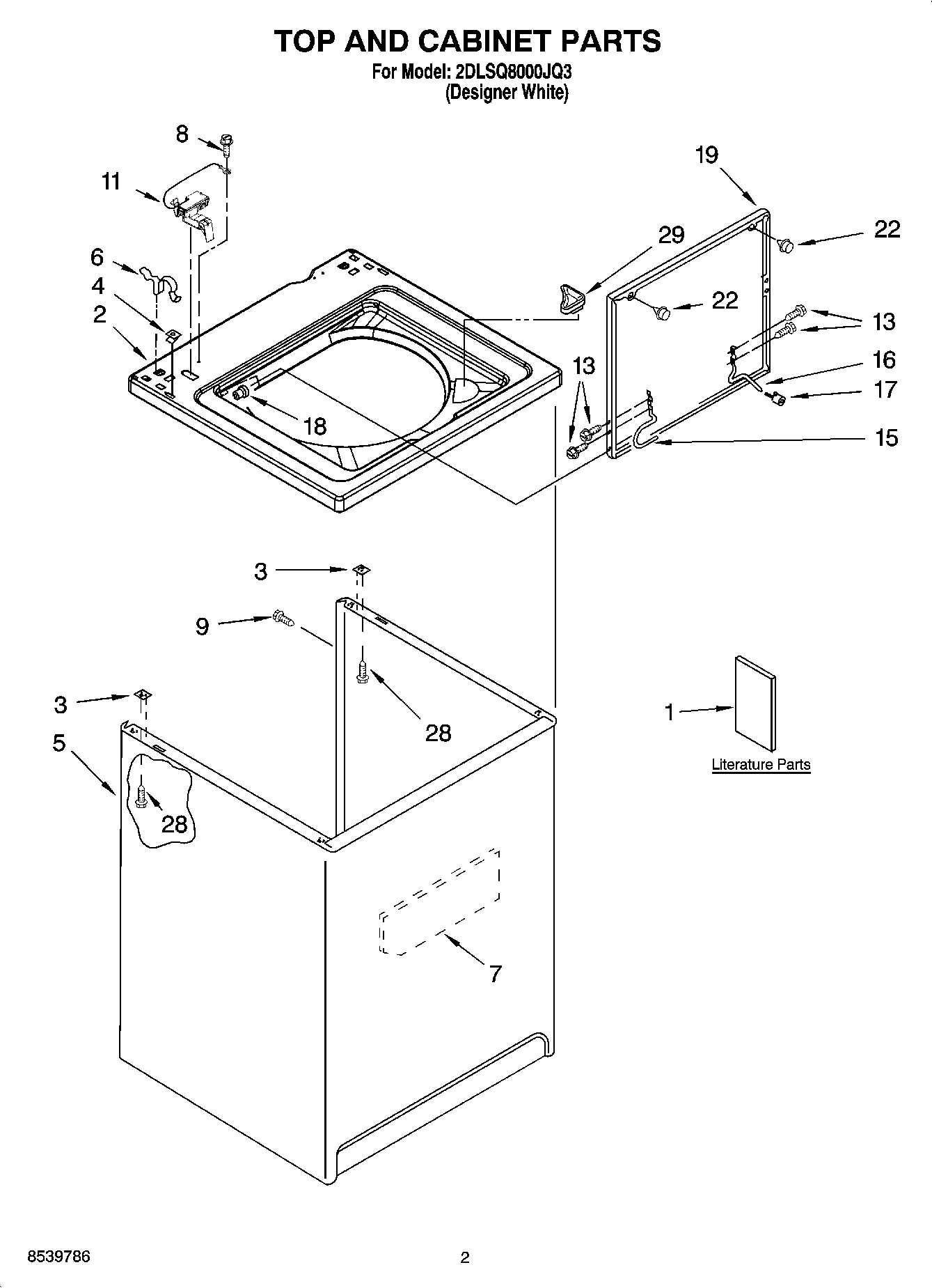 01 - TOP AND CABINET PARTS