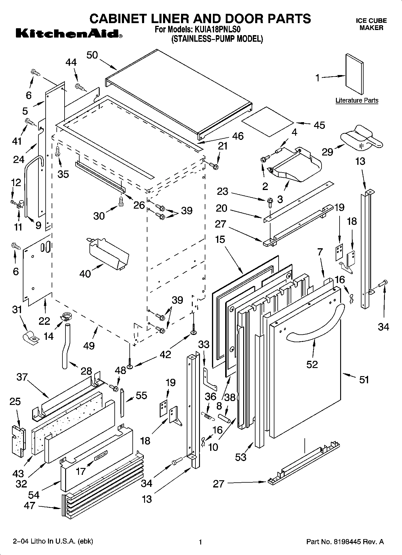 01 - CABINET LINER AND DOOR PARTS