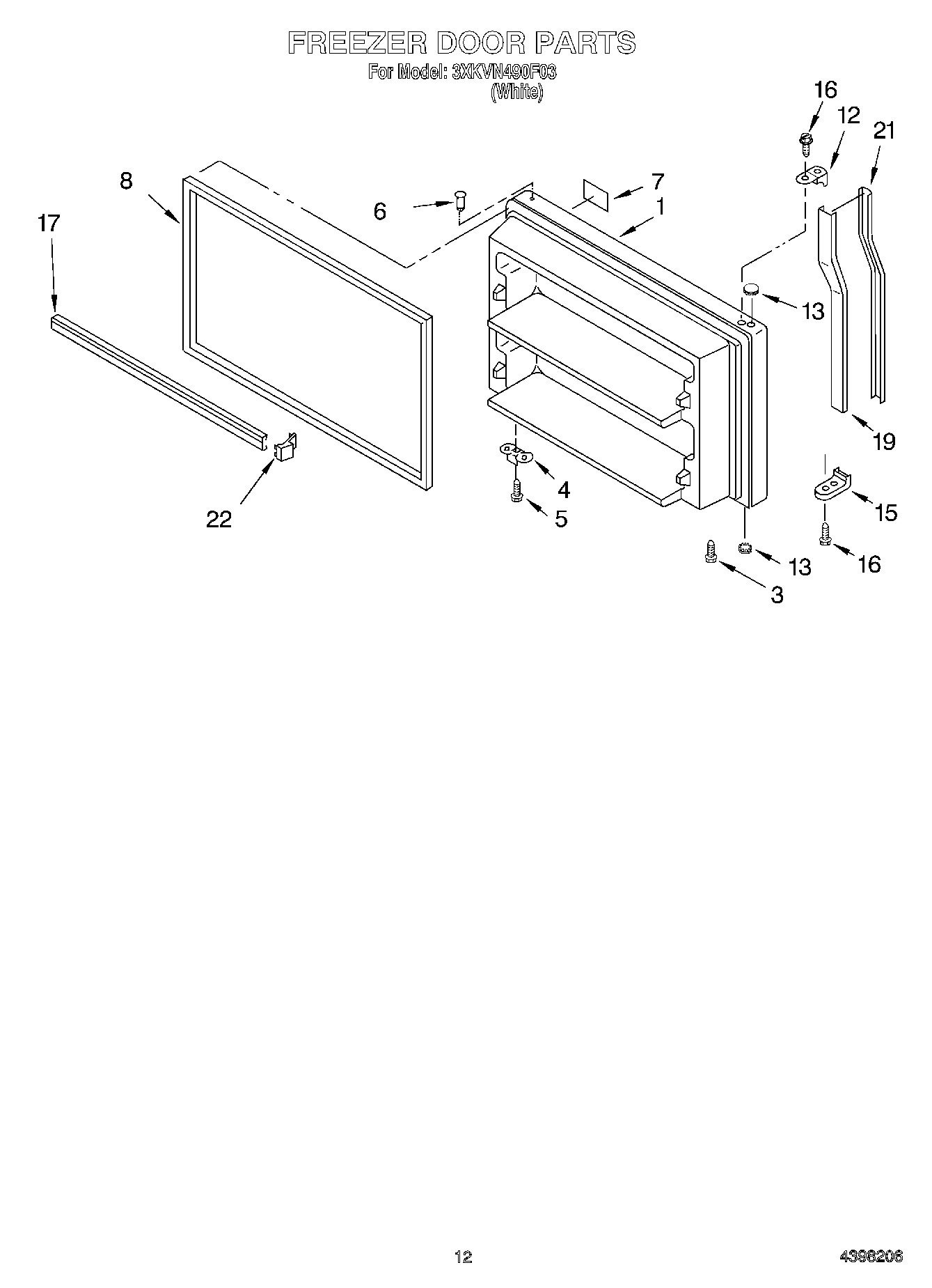 07 - FREEZER DOOR, LIT/OPTIONAL