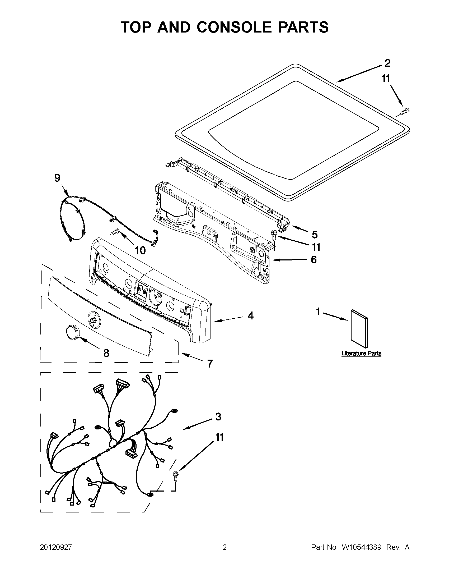 01 - TOP AND CONSOLE PARTS