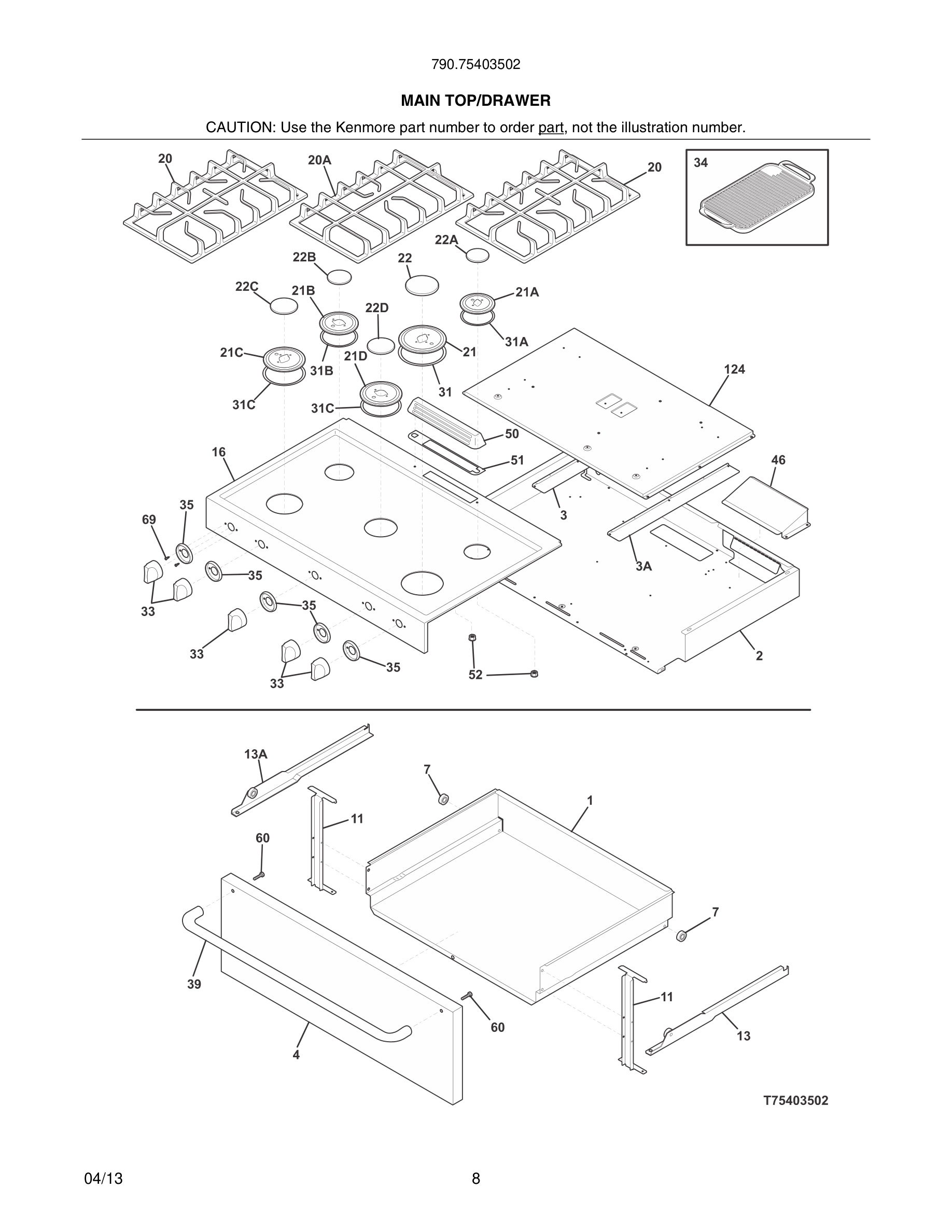 09 - MAIN TOP/DRAWER