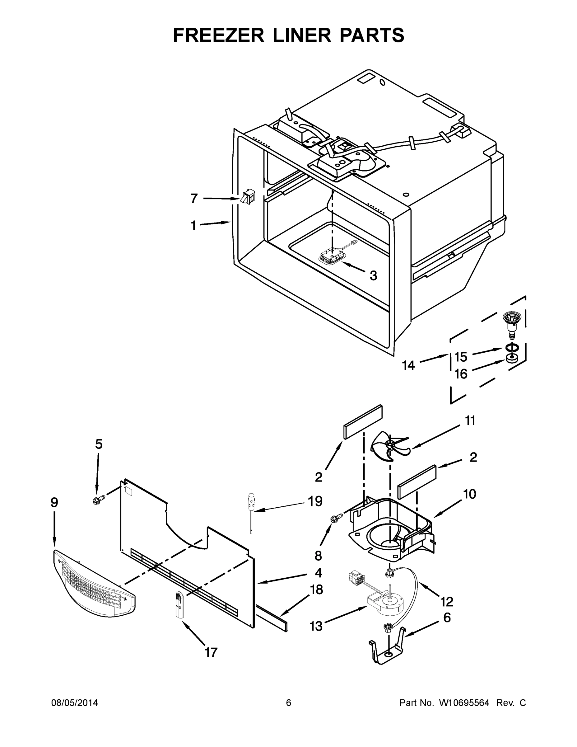 04 - FREEZER LINER PARTS