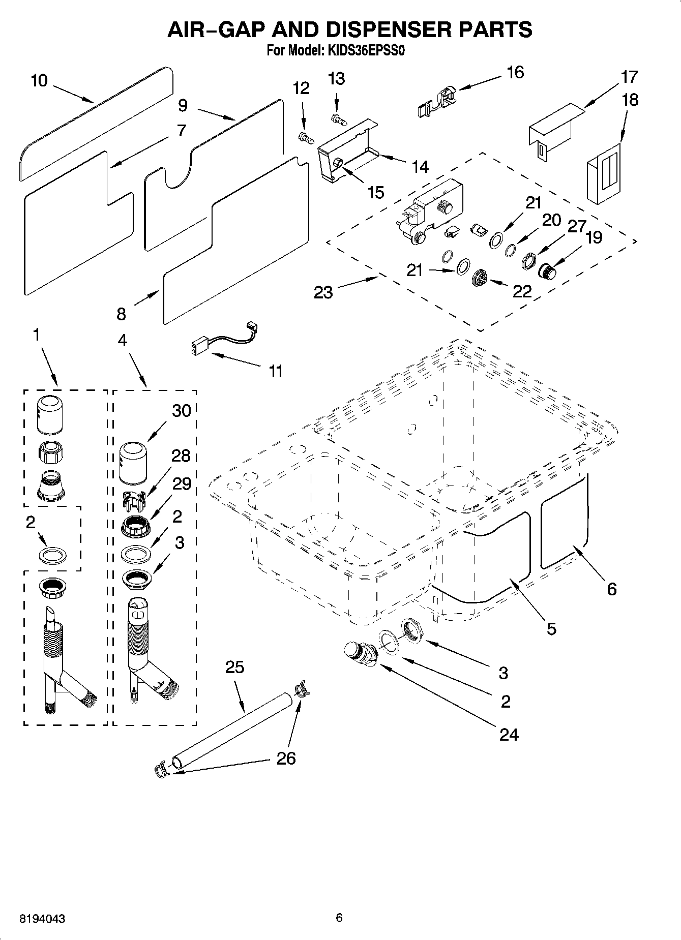 04 - AIR-GAP AND DISPENSER PARTS