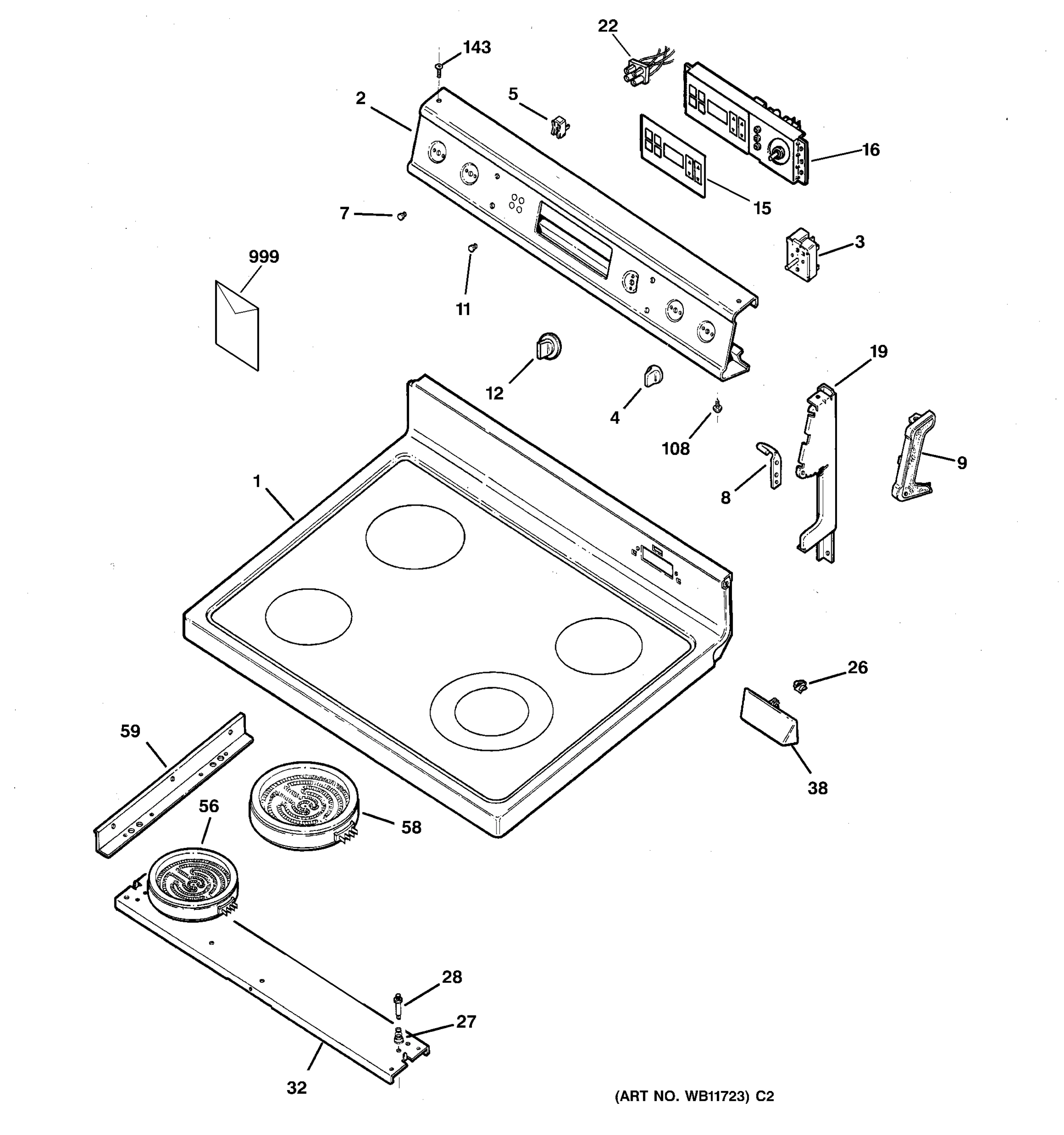 CONTROL PANEL & COOKTOP