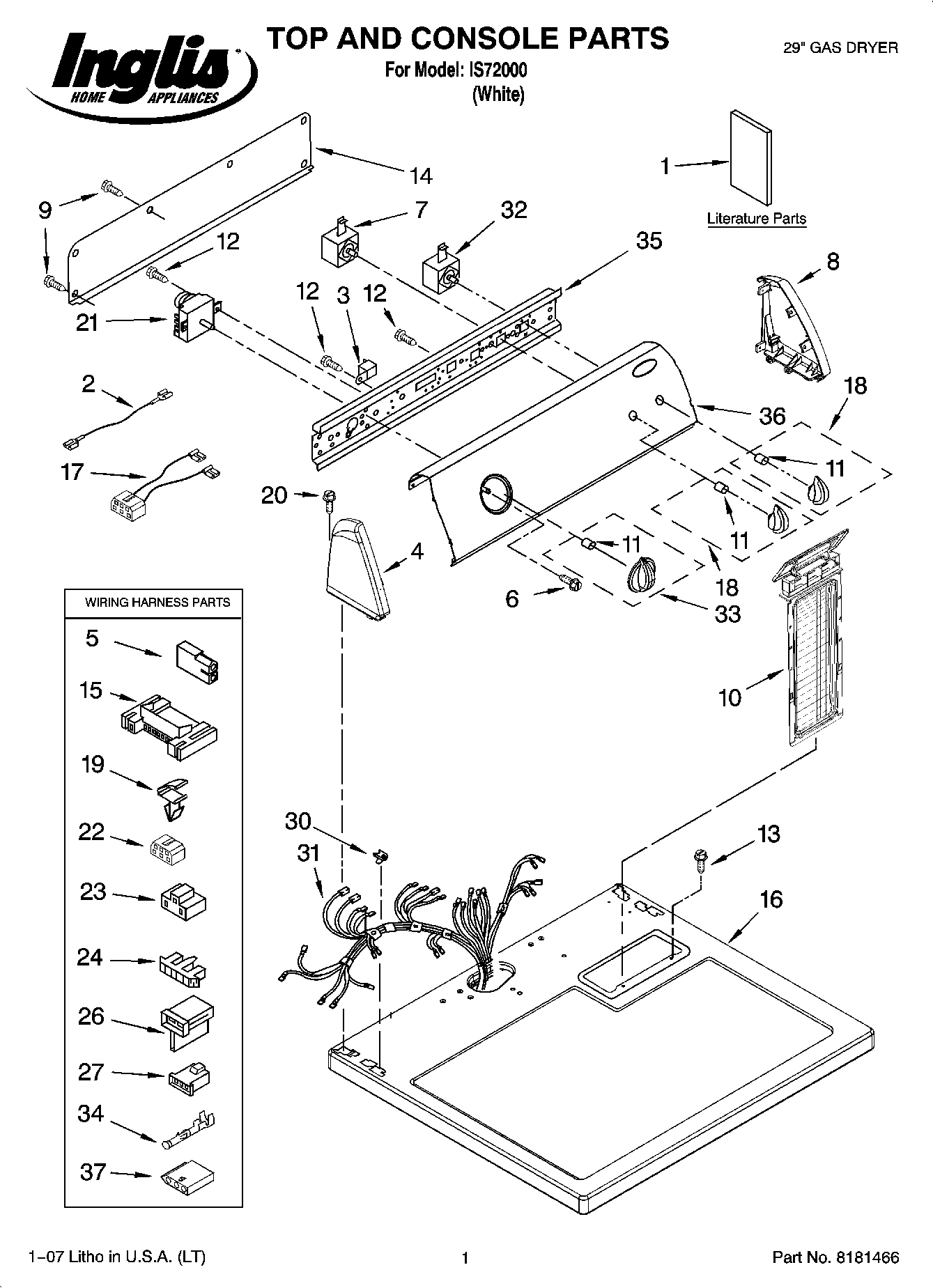 01 - TOP AND CONSOLE PARTS