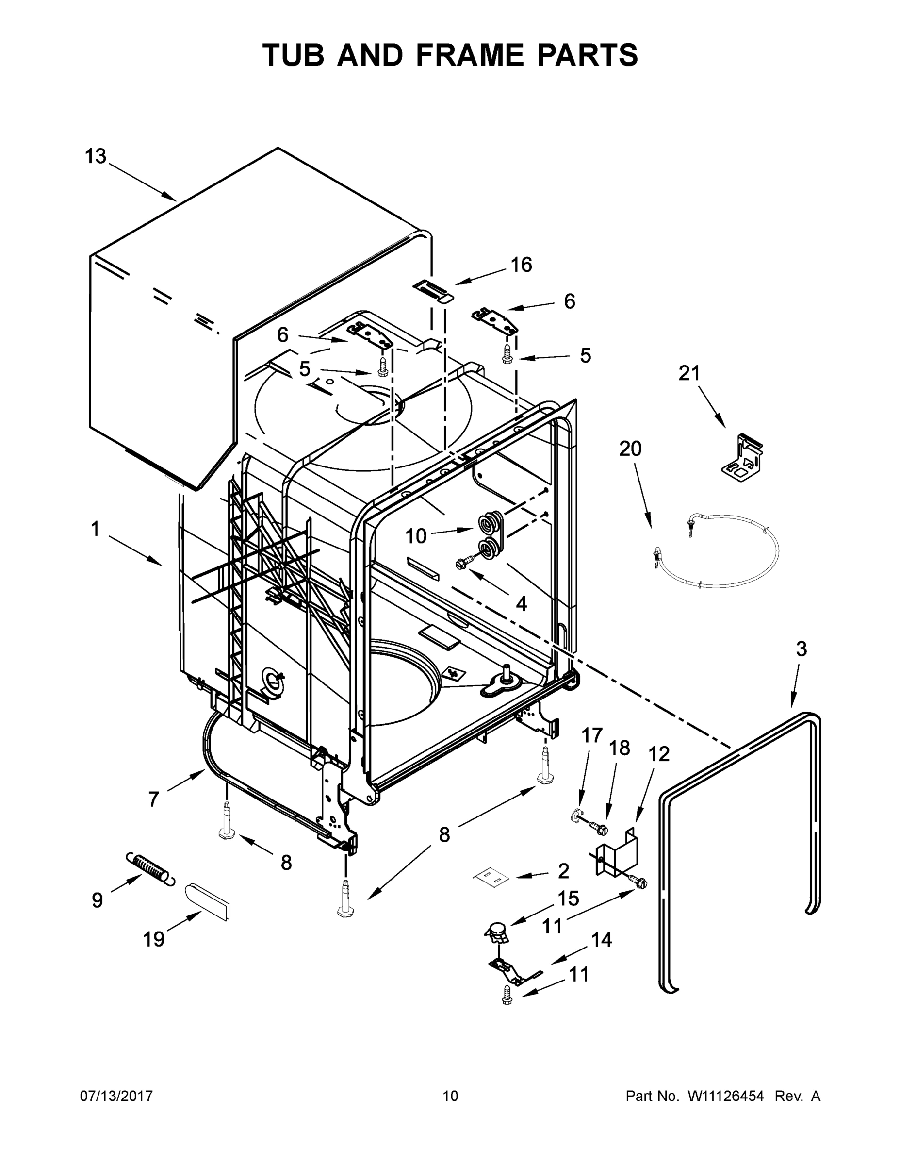 06 - TUB AND FRAME PARTS