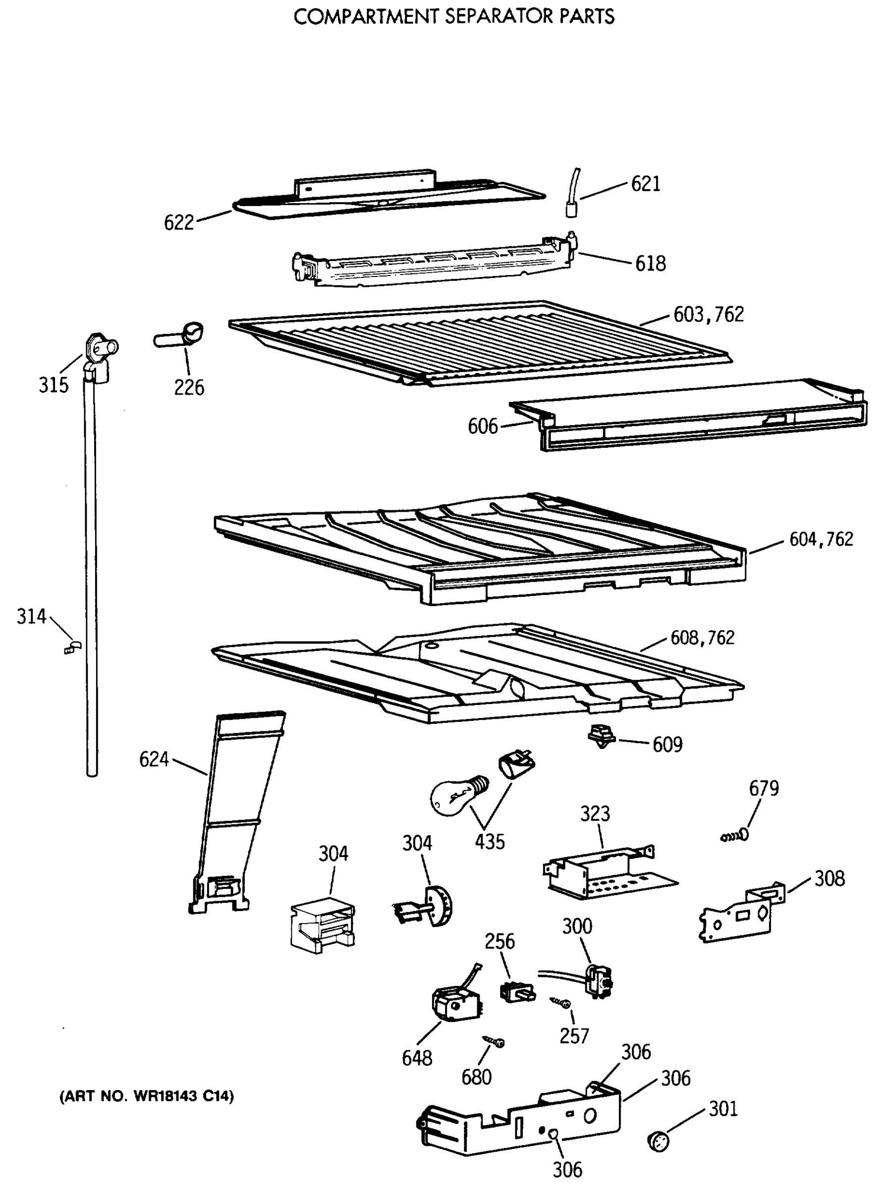 COMPARTMENT SEPARATOR PARTS