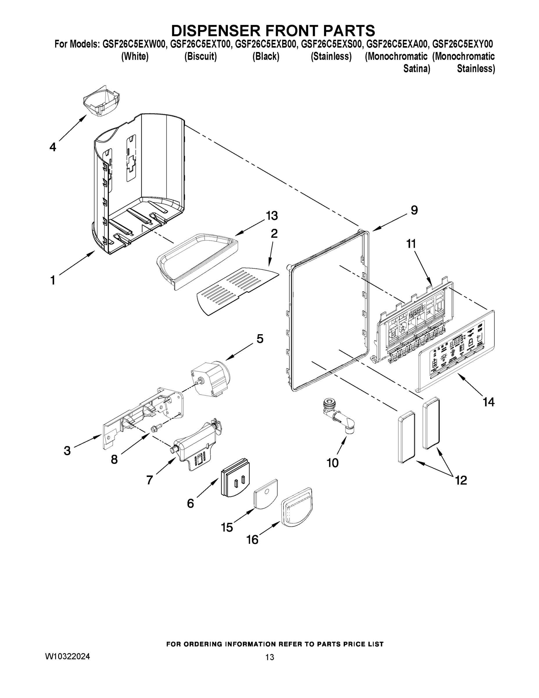 08 - DISPENSER FRONT PARTS