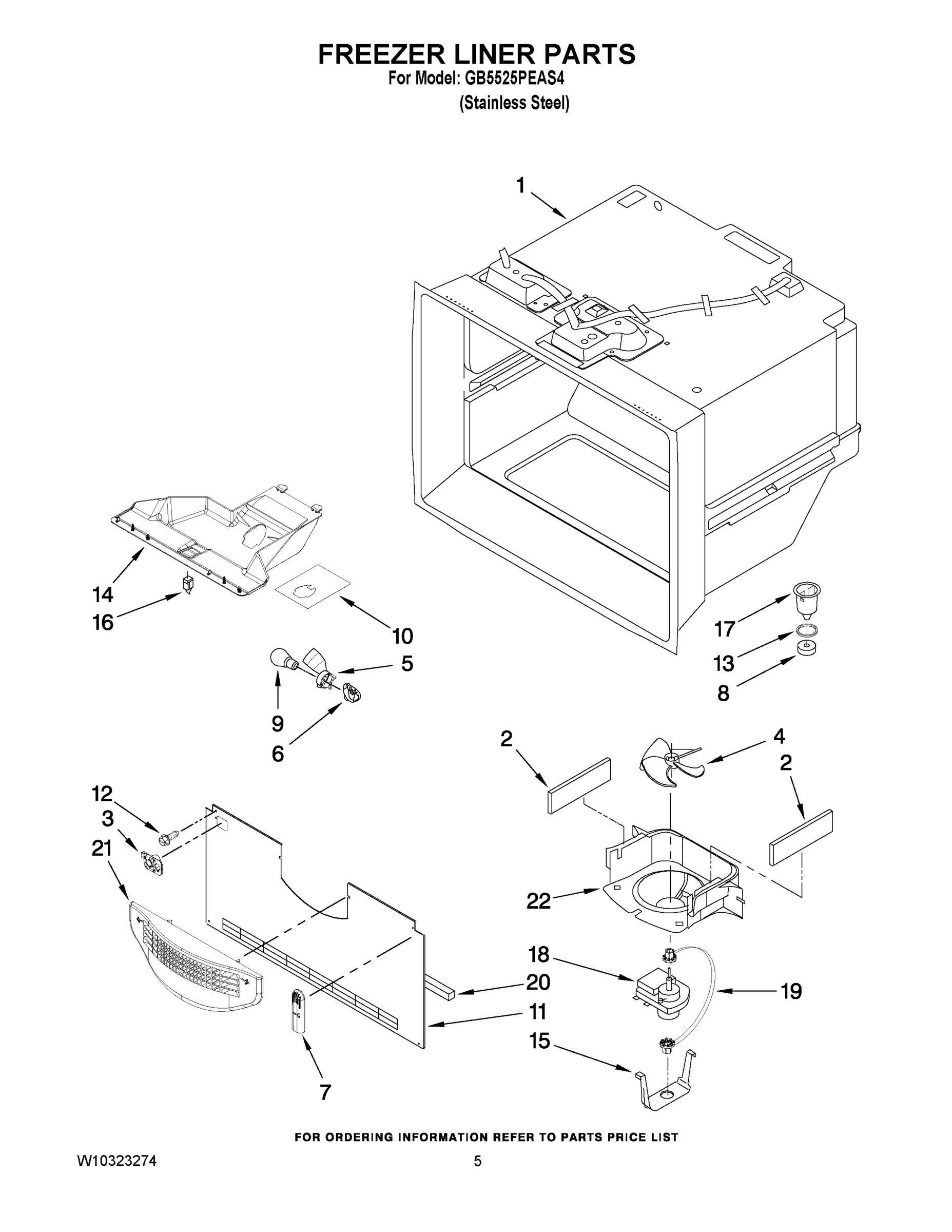 03 - FREEZER LINER PARTS