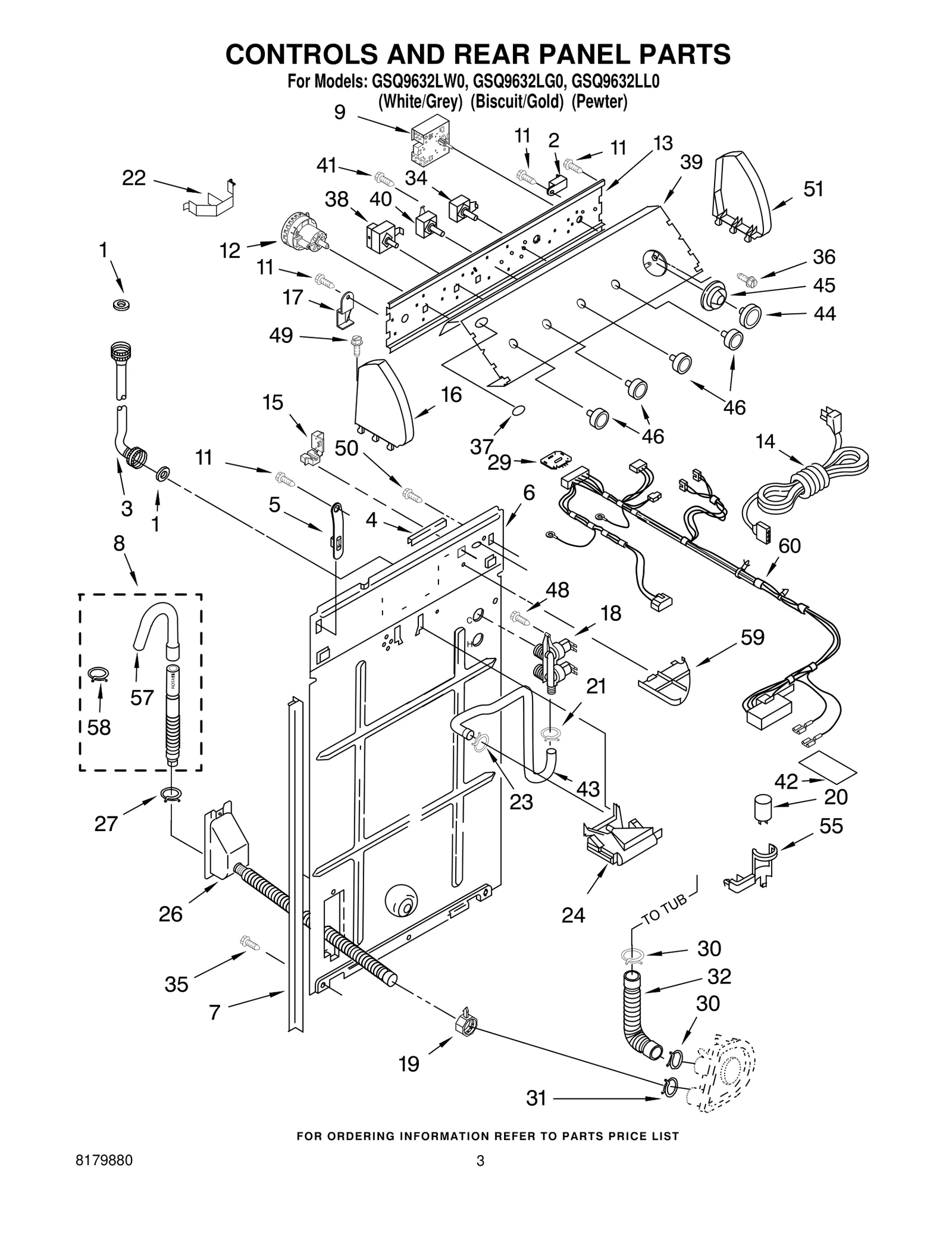 CONTROLS AND REAR PANEL PARTS
