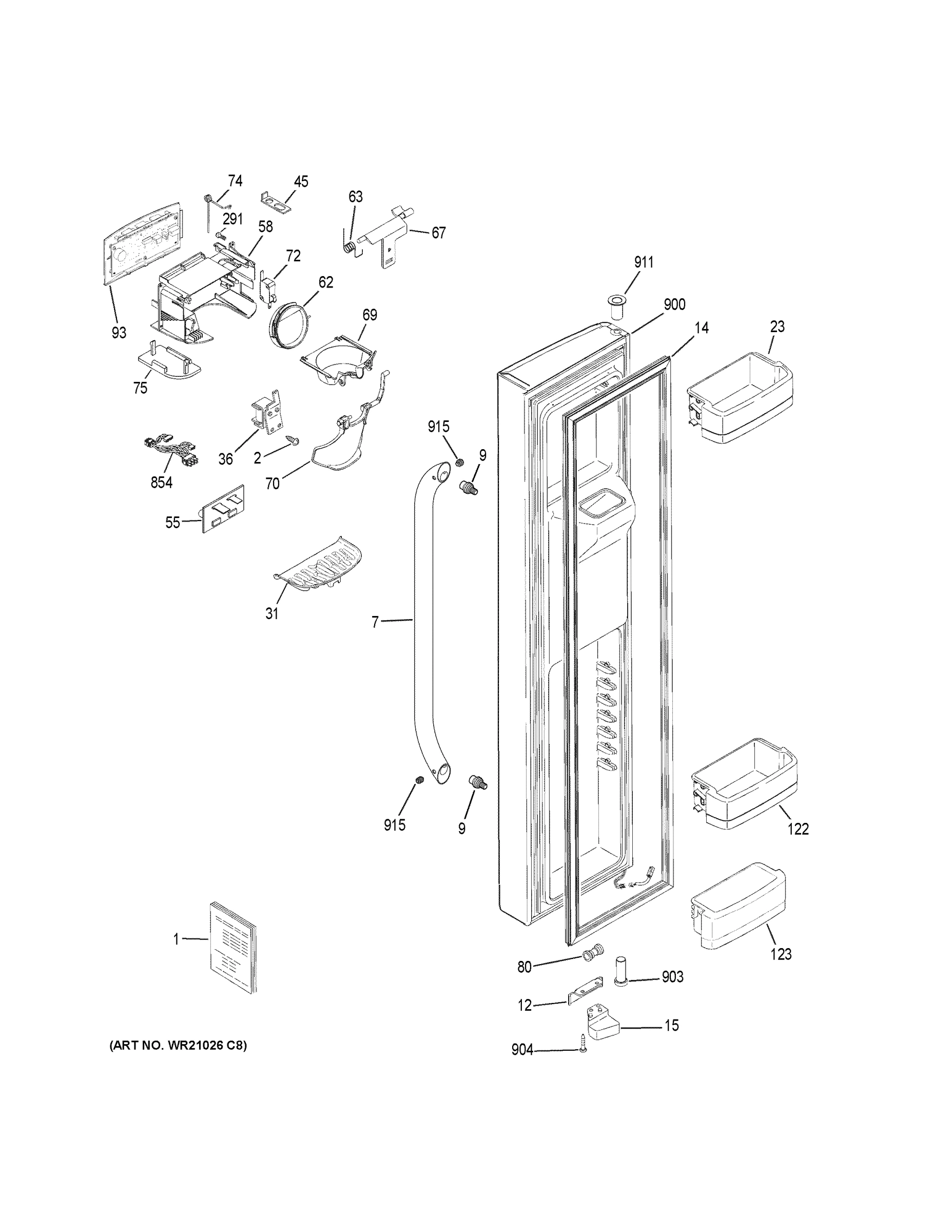 FREEZER DOOR