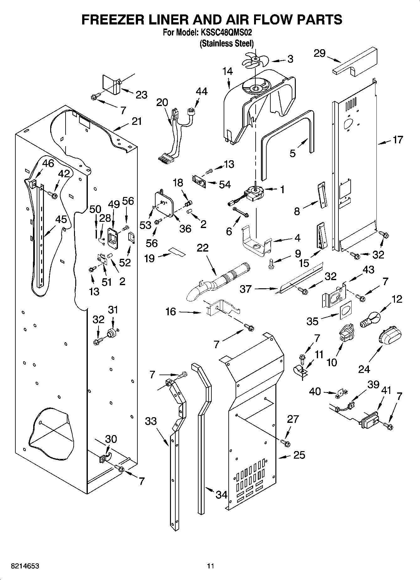 08 - FREEZER LINER AND AIR FLOW PARTS
