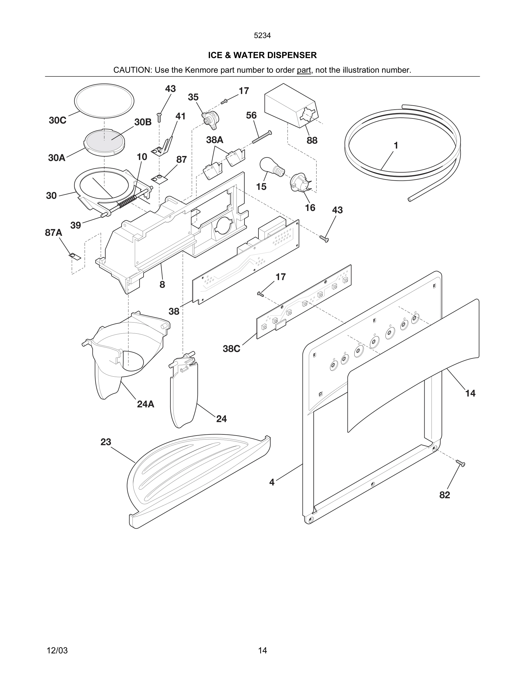 15 - ICE & WATER DISPENSER