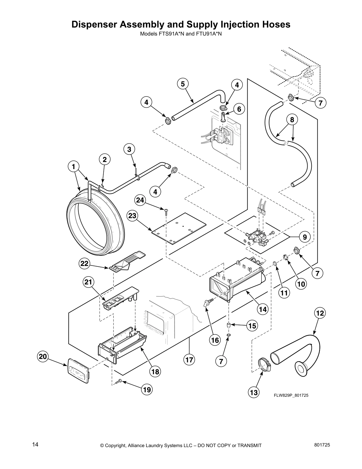 Dispenser Assembly and Supply Injection Hoses