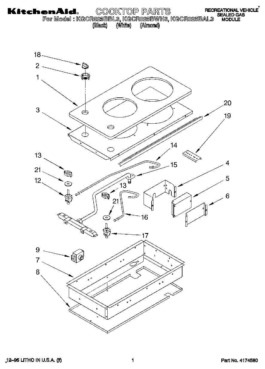 01 - COOKTOP PARTS