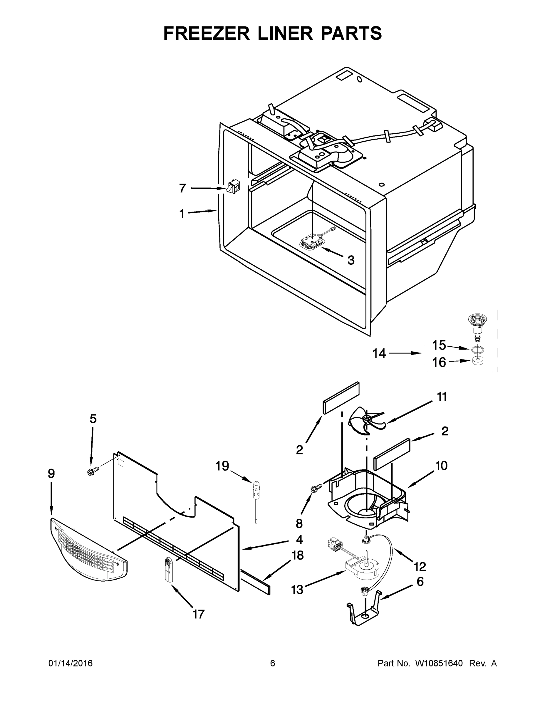 04 - FREEZER LINER PARTS