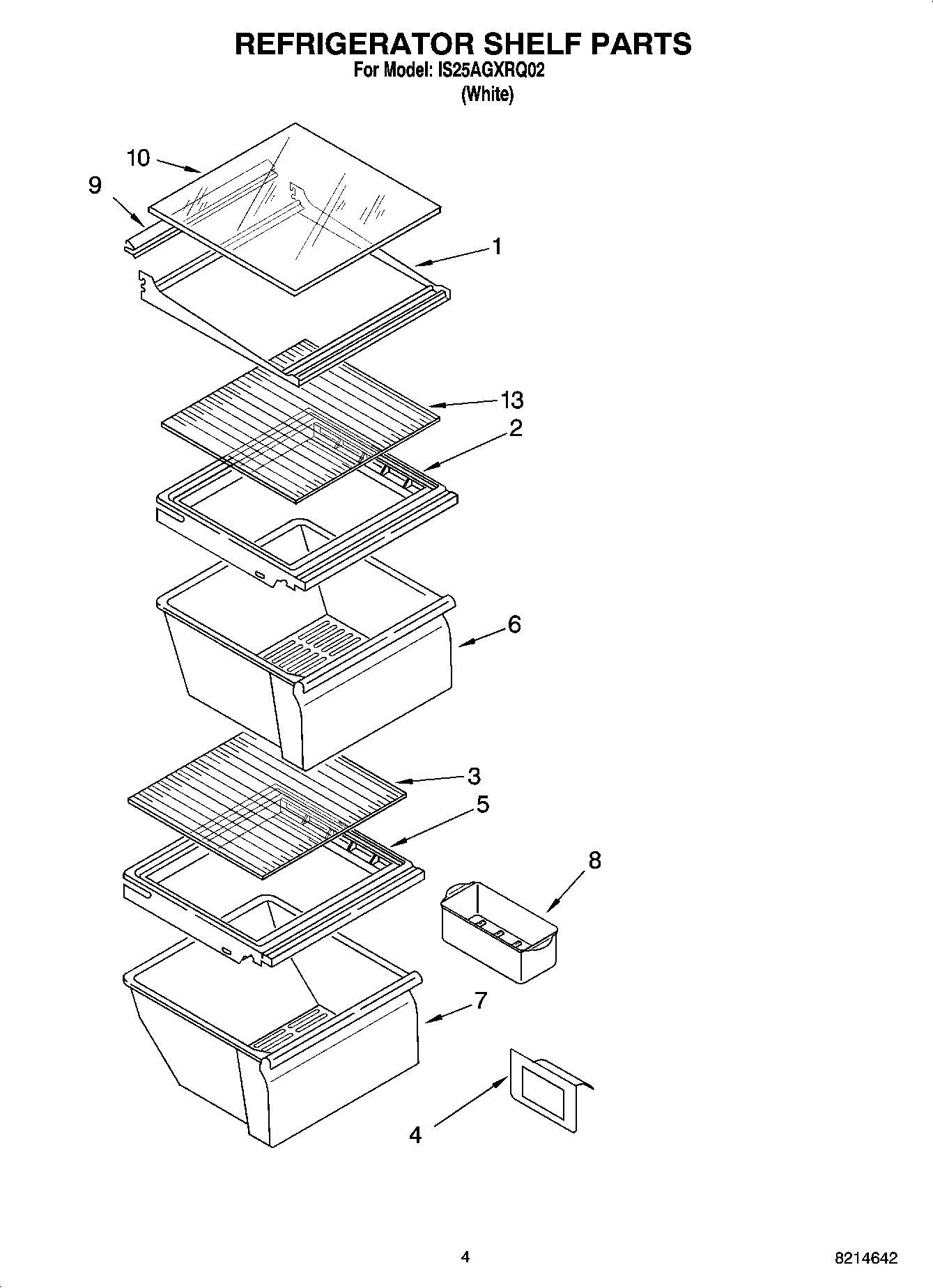 03 - REFRIGERATOR SHELF PARTS