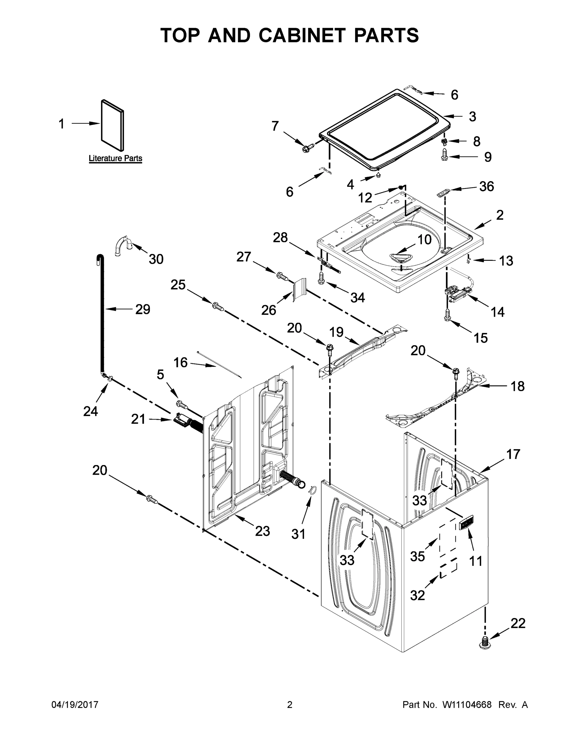 02 - TOP AND CABINET PARTS
