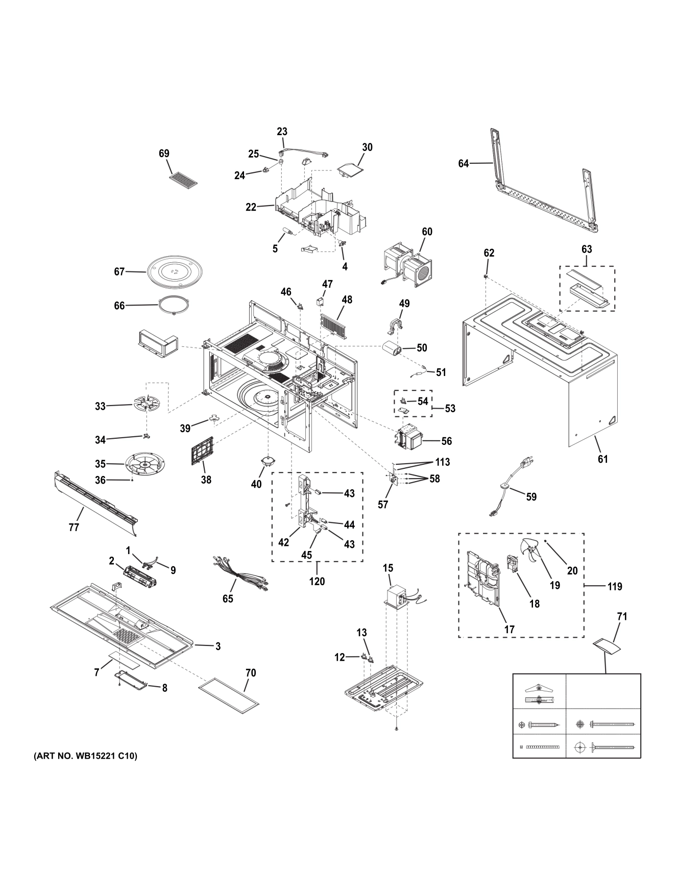 OVEN CAVITY PARTS