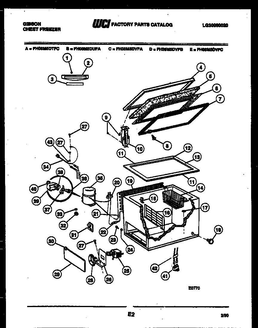02 - CHEST FREEZER PARTS
