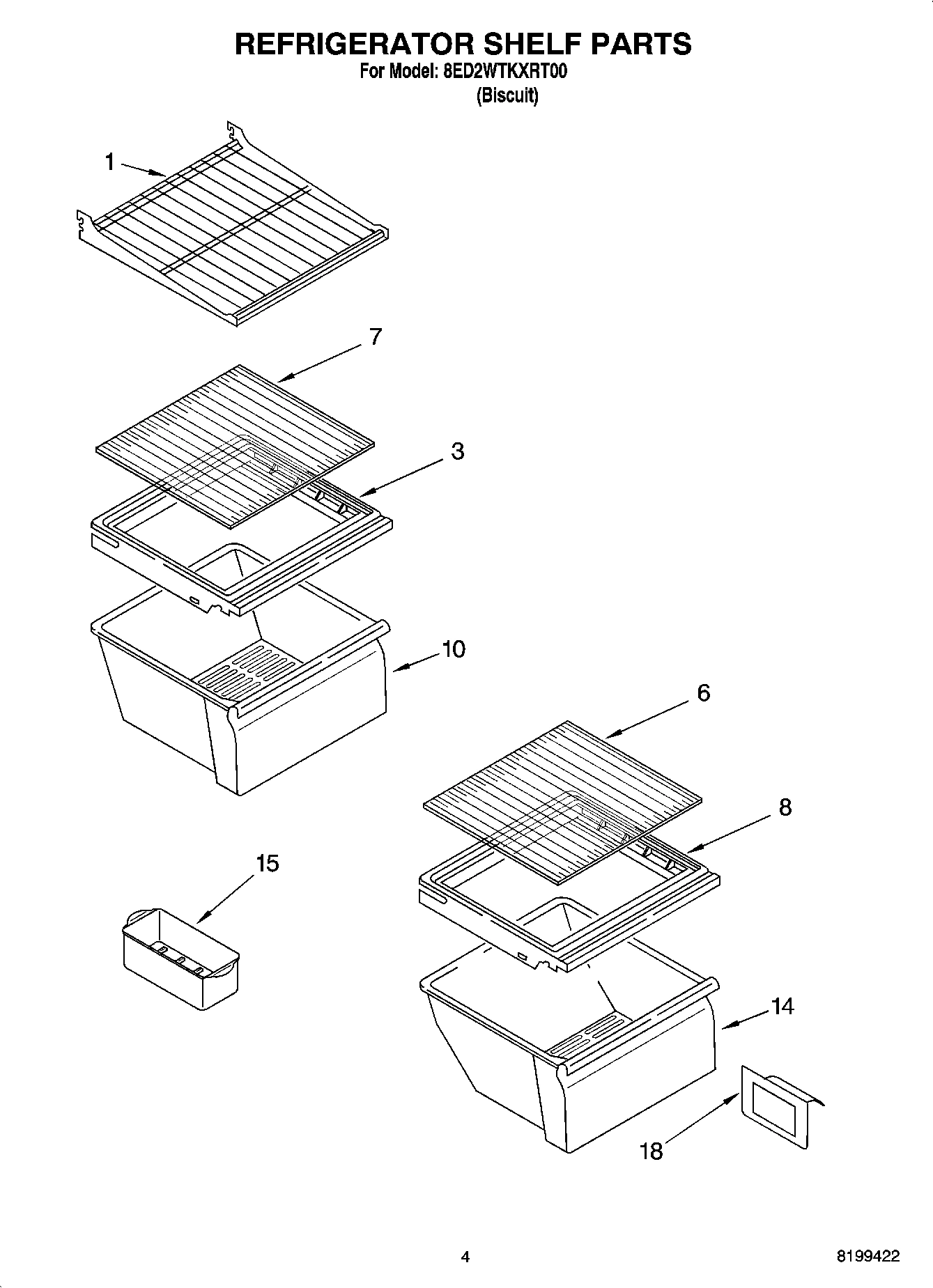 03 - REFRIGERATOR SHELF PARTS