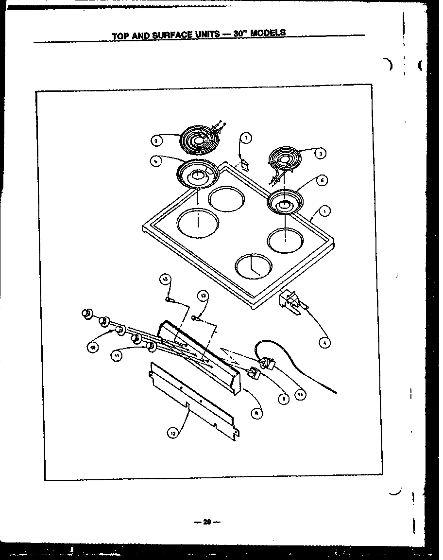 05 - TOP AN SURFACE UNITS-30`` MODELS
