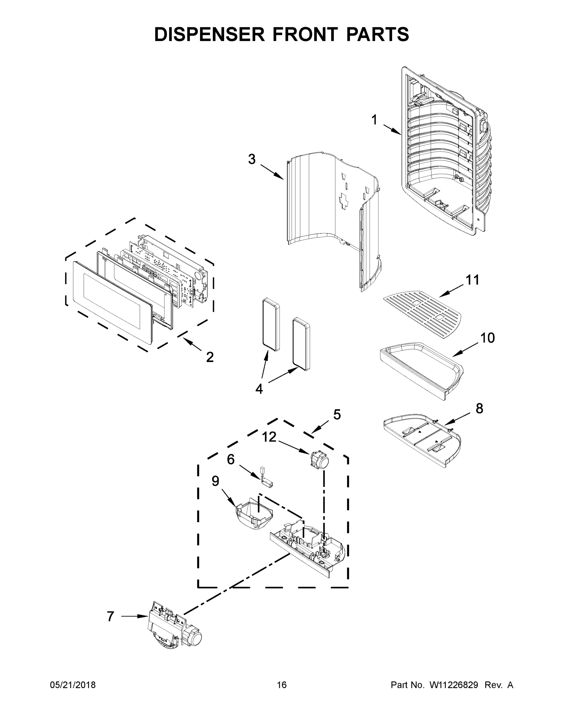 09 - DISPENSER FRONT PARTS