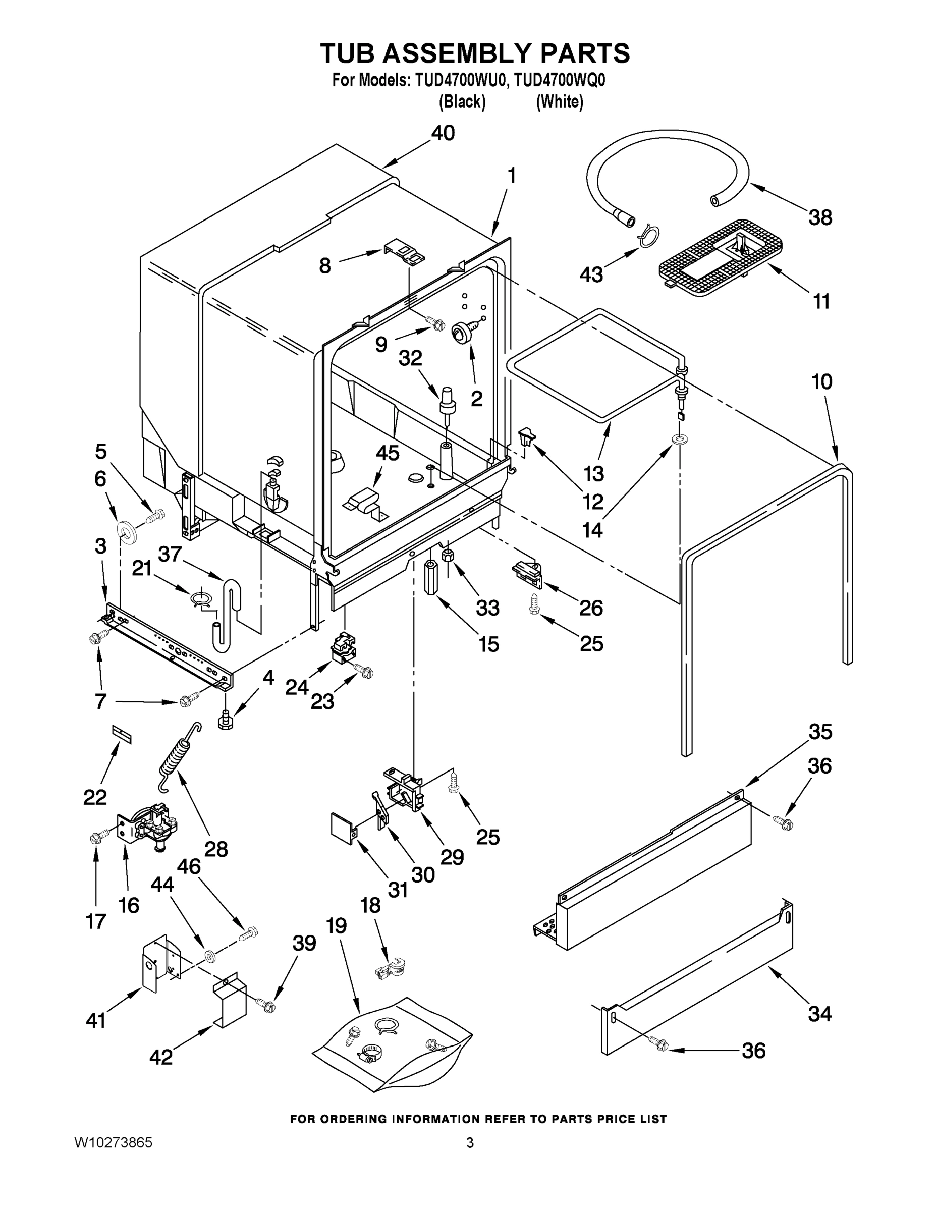 03 - TUB ASSEMBLY PARTS